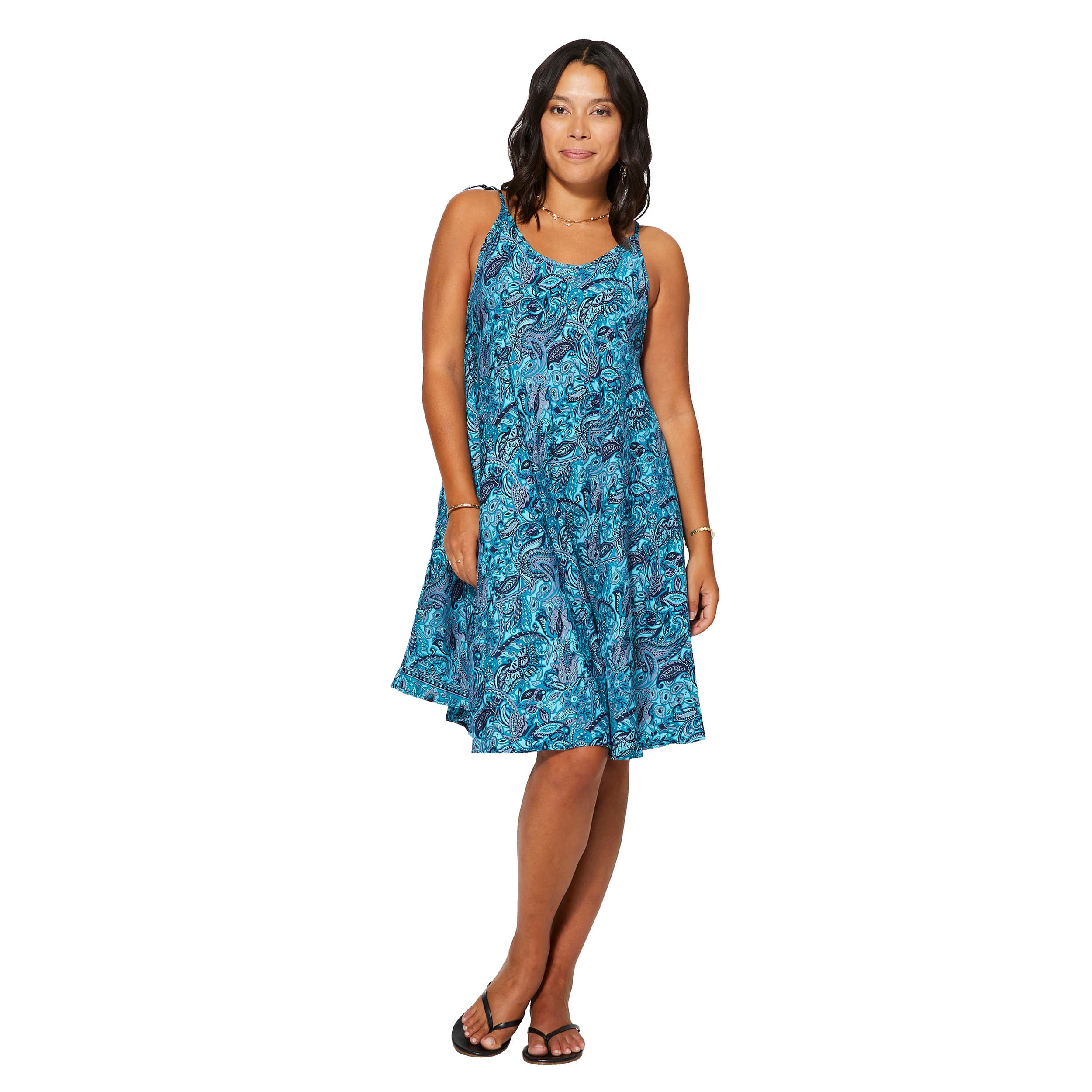 Robe été courte sans manches Lorrin - 100% polyester - Akoustik Online