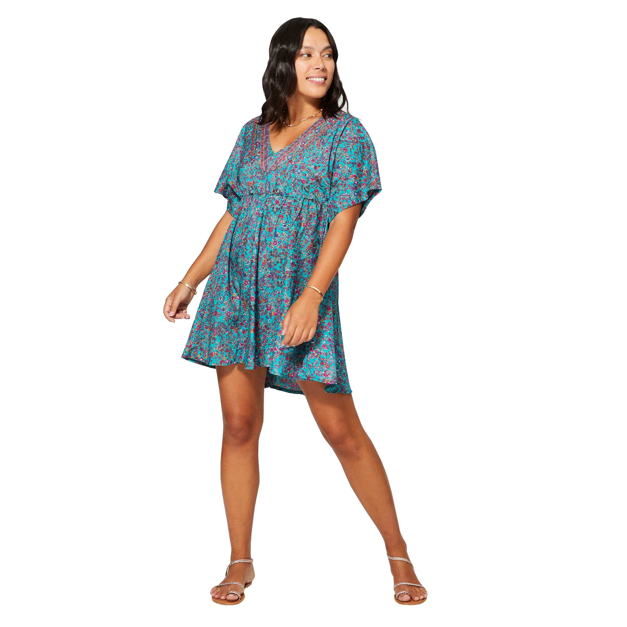 Robe été courte manches courtes Roshanara - Akoustik Online