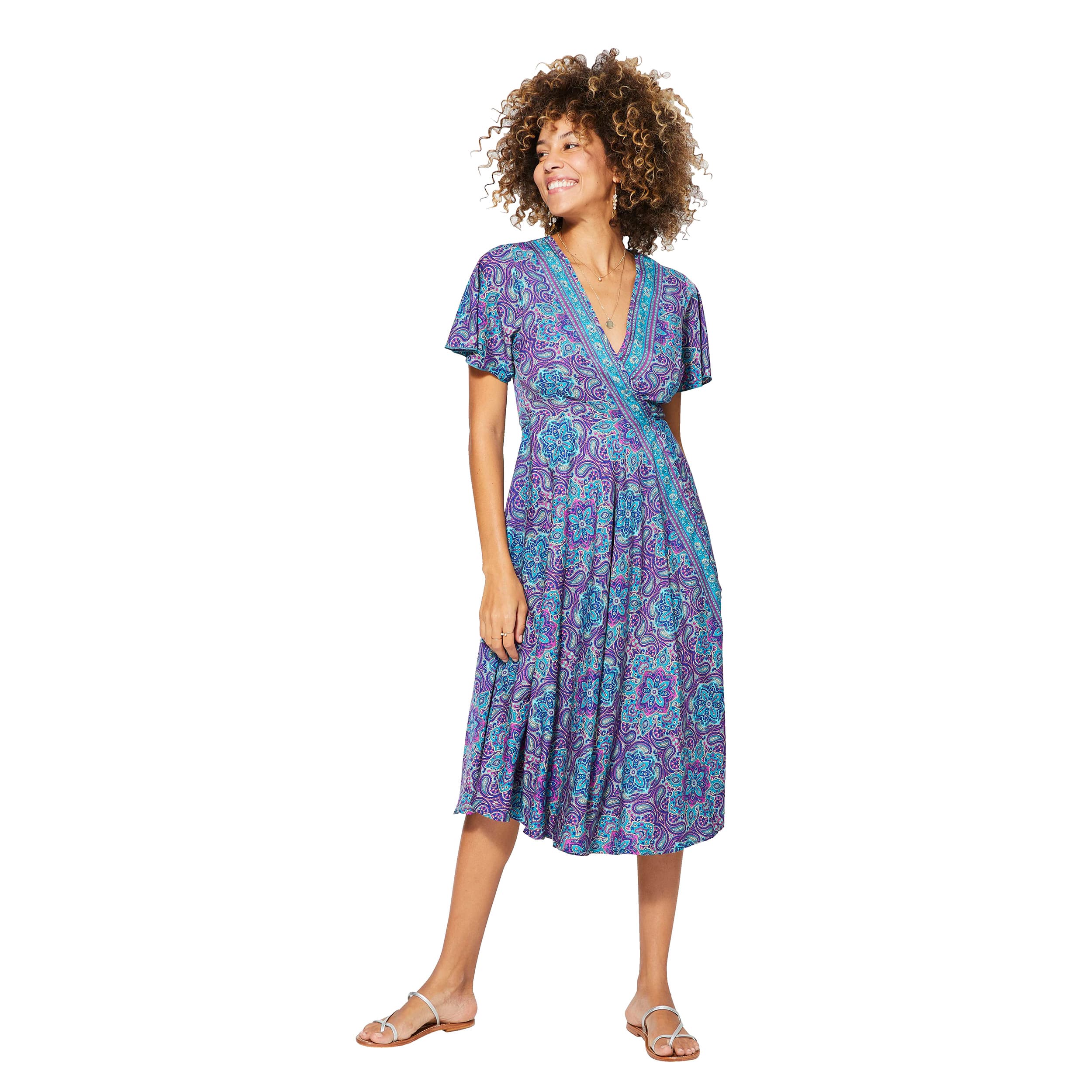 Robe été mi-longue Ermentraude - 100% polyester - Akoustik Online