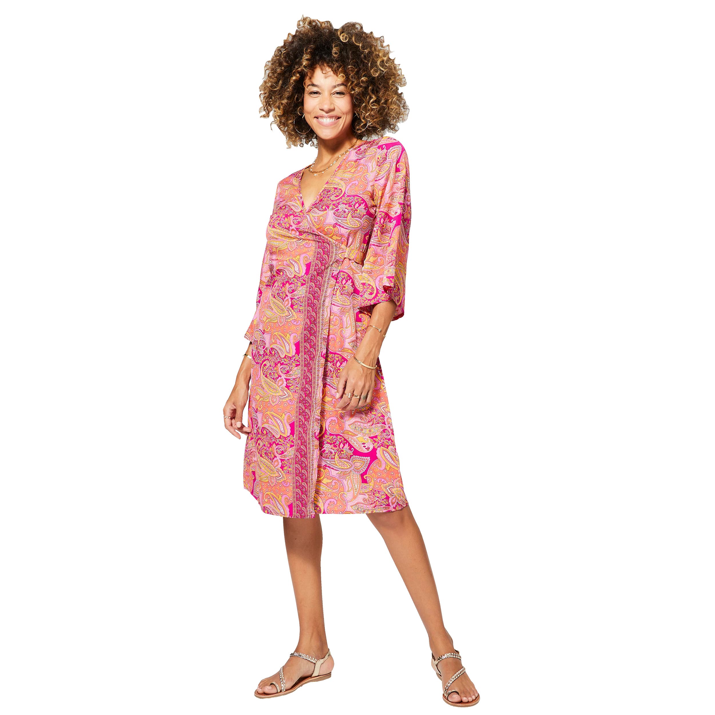 Robe été mi-longue manches 3/4 Hillevi - Akoustik Online