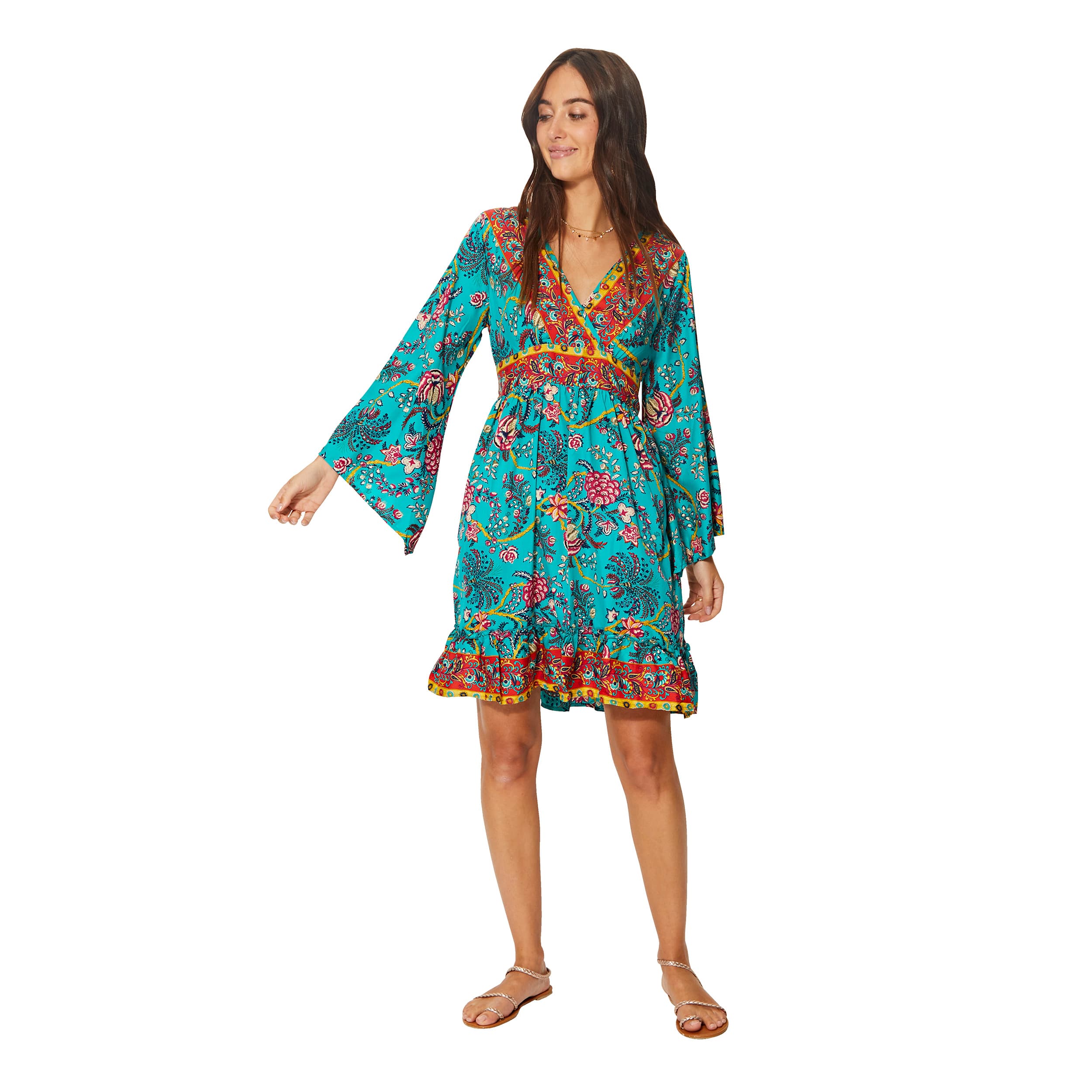 Robe été courte manches longues Leilah - Akoustik Online