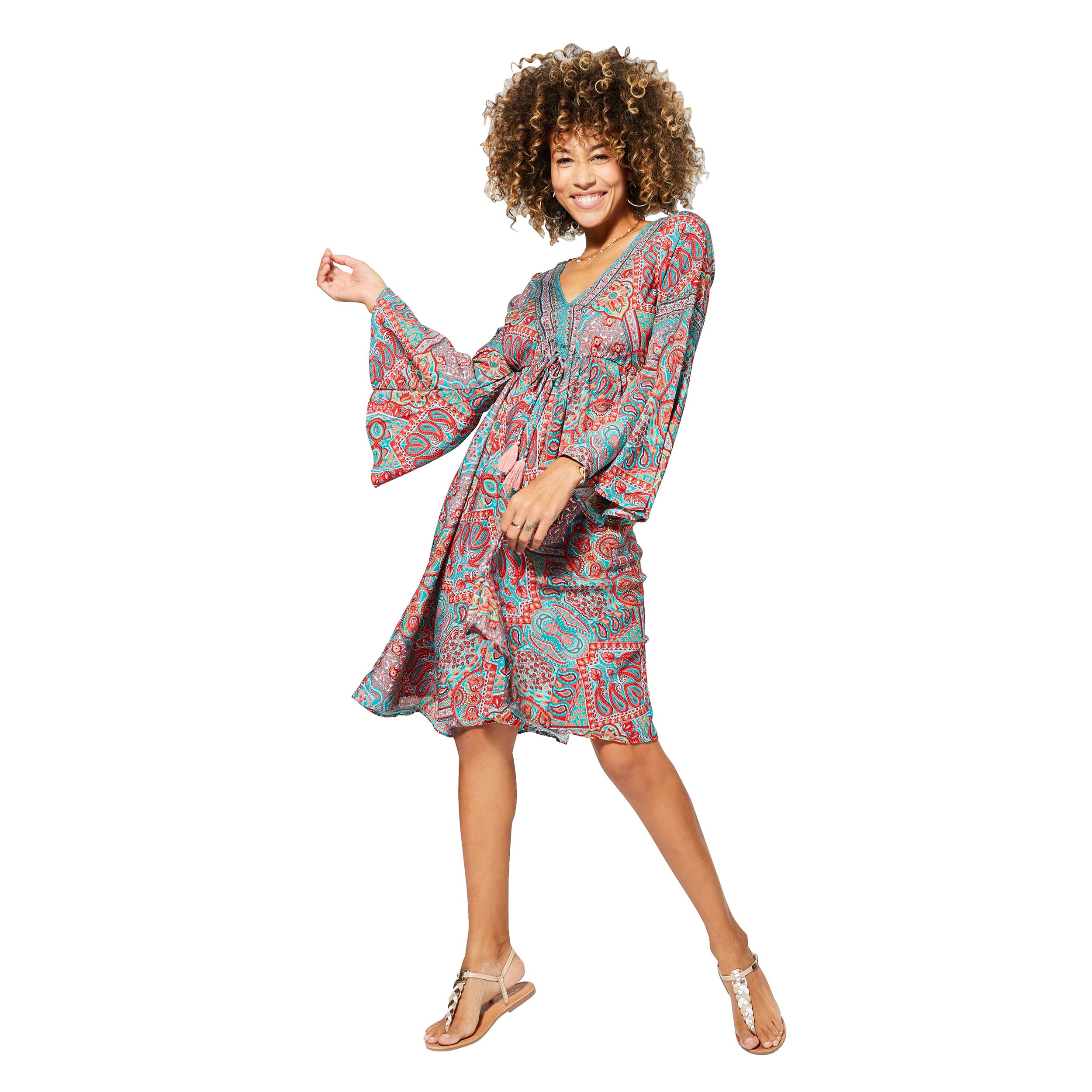 Robe été courte manches longues Lynnette - Akoustik Online