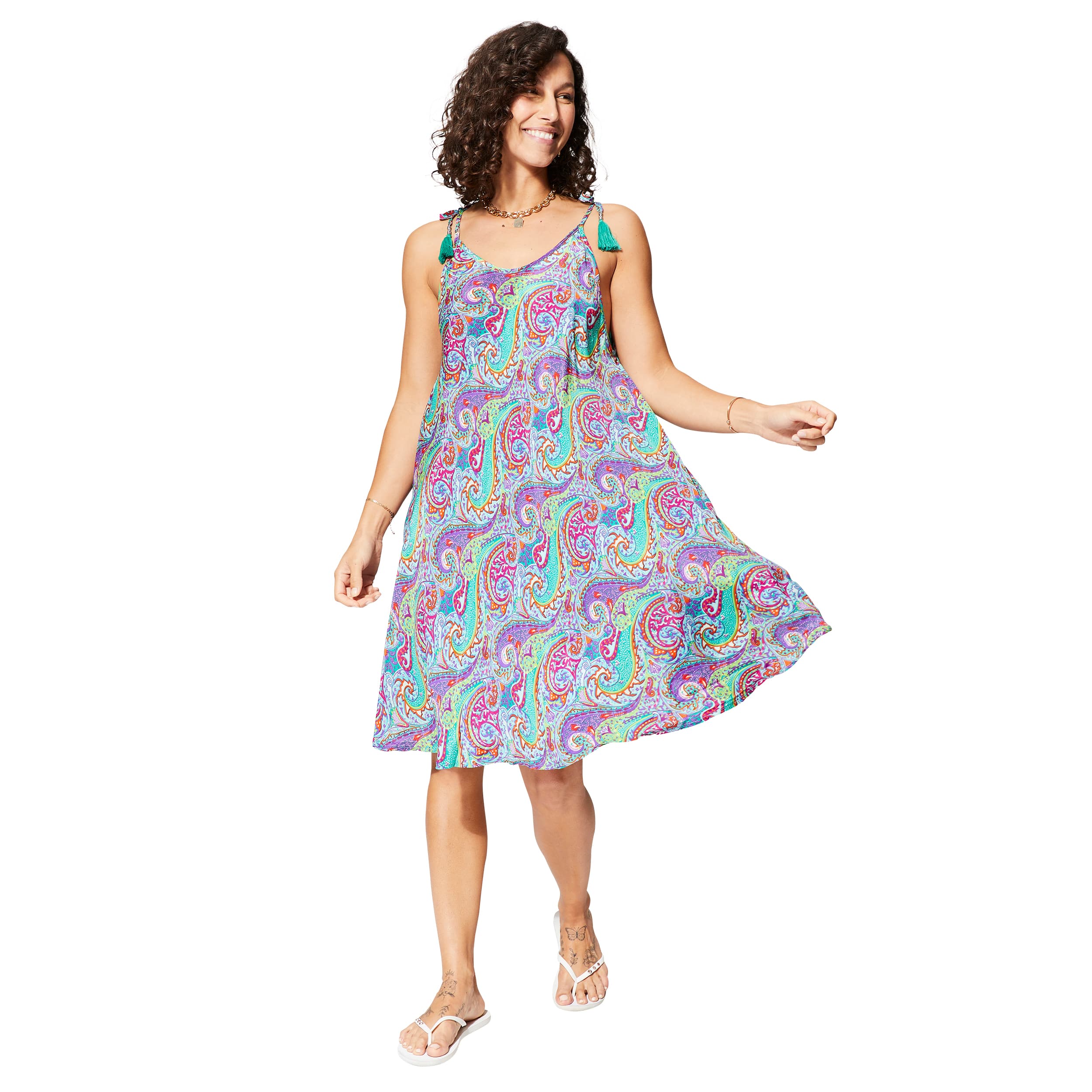 Robe été courte sans manches Mainio - 100% polyester - Akoustik Online