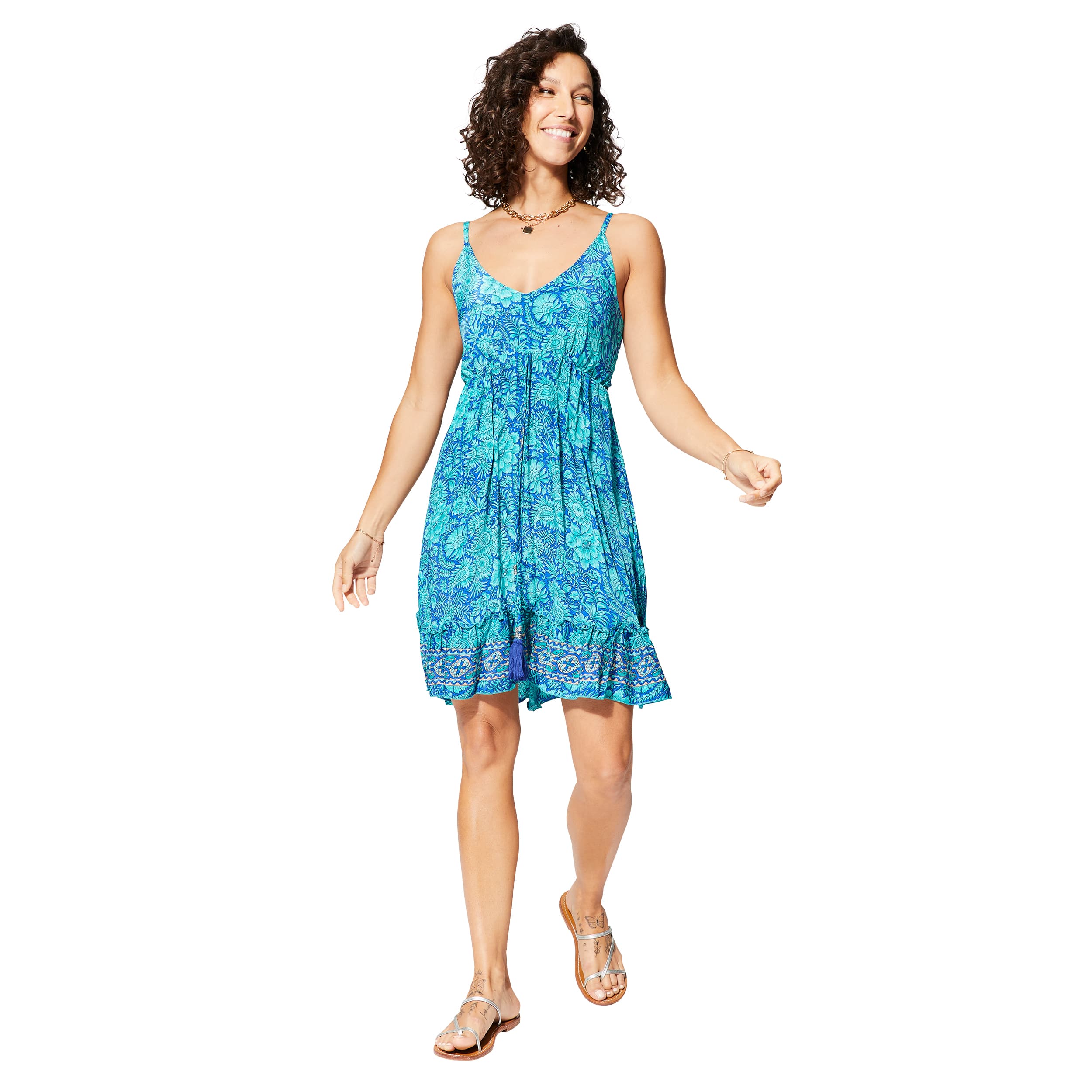 Robe été courte manches courtes Sky - 100% polyester - Akoustik Online