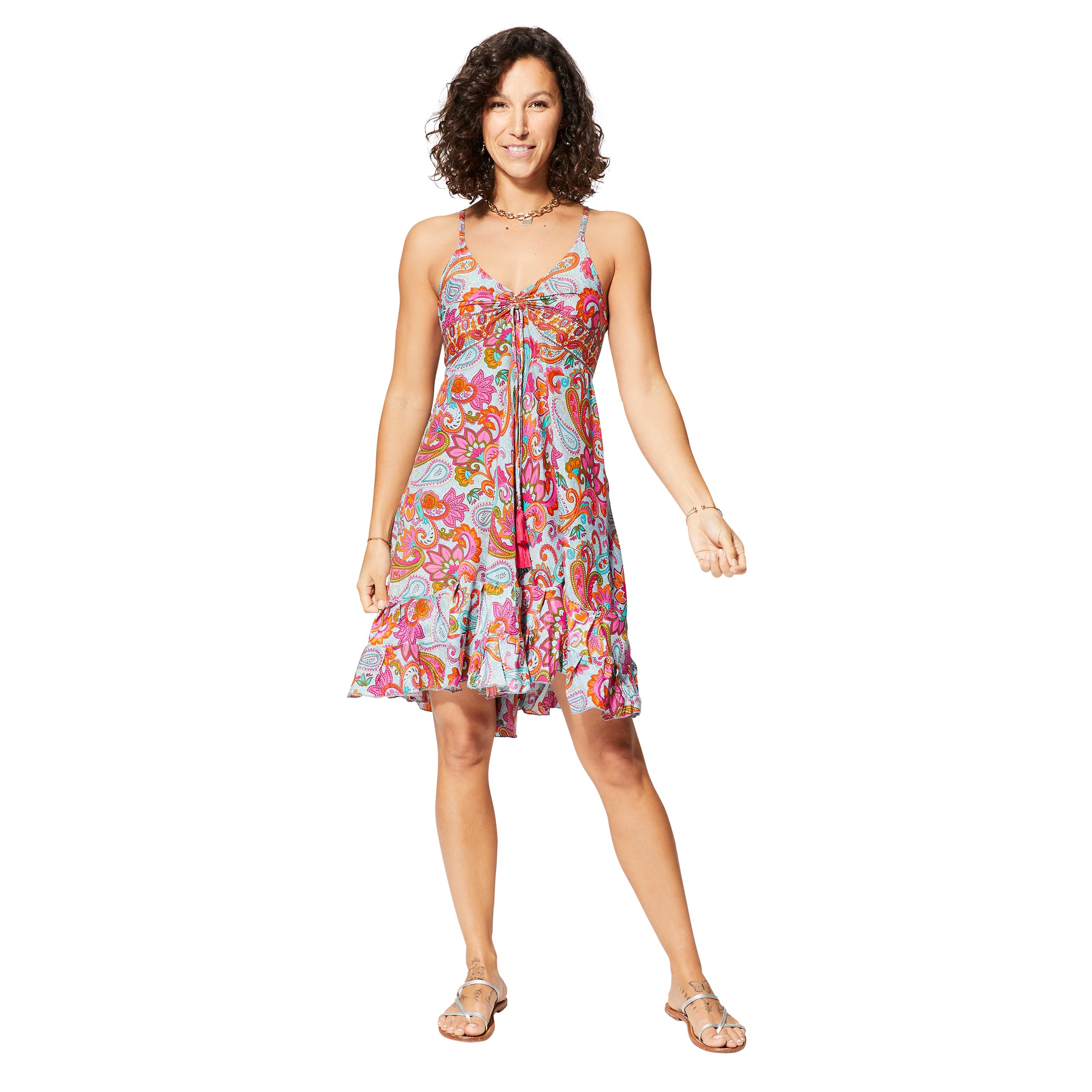 Robe été courte sans manches Verner - 100% polyester - Akoustik Online
