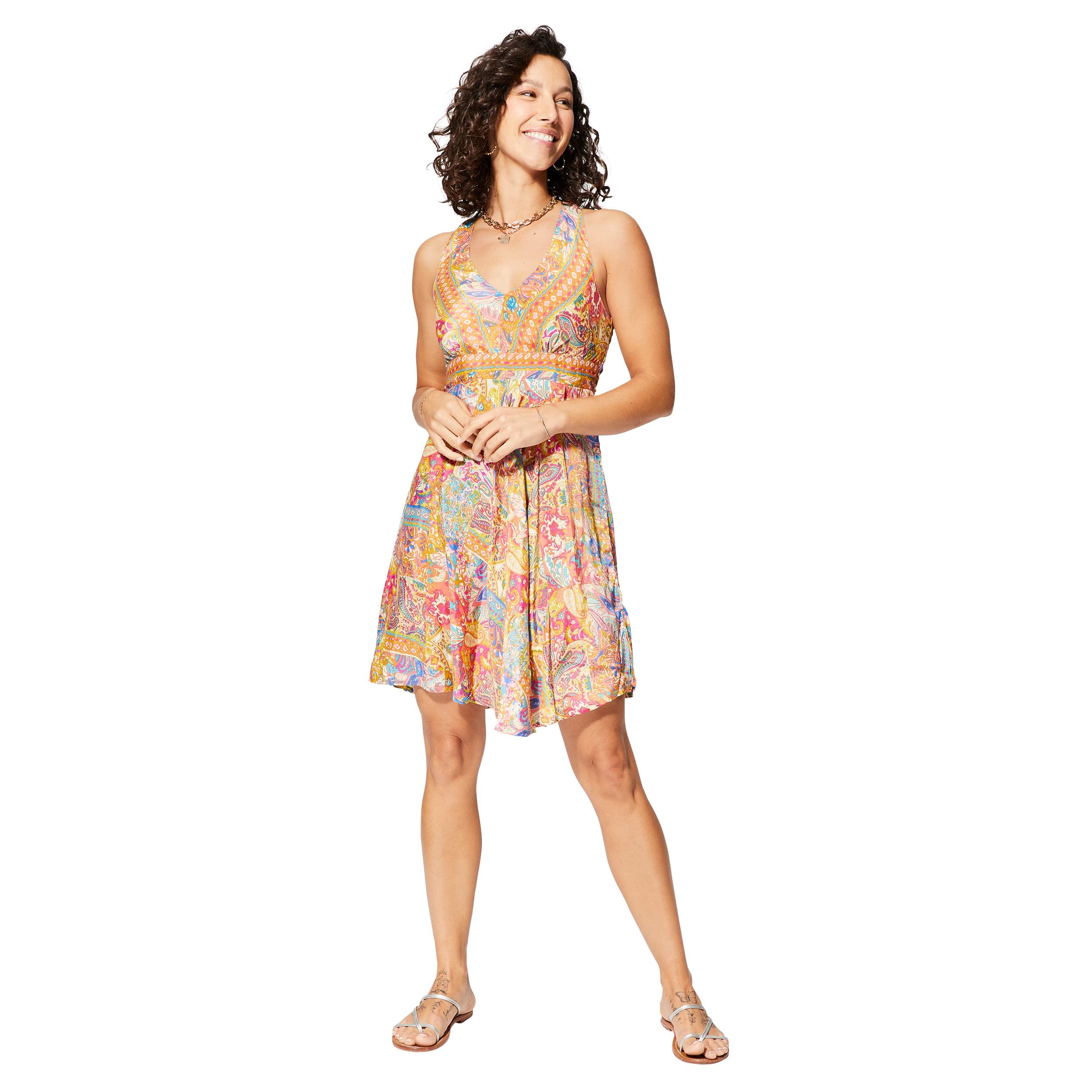 Robe été courte sans manches Islwyn - 100% polyester - Akoustik Online