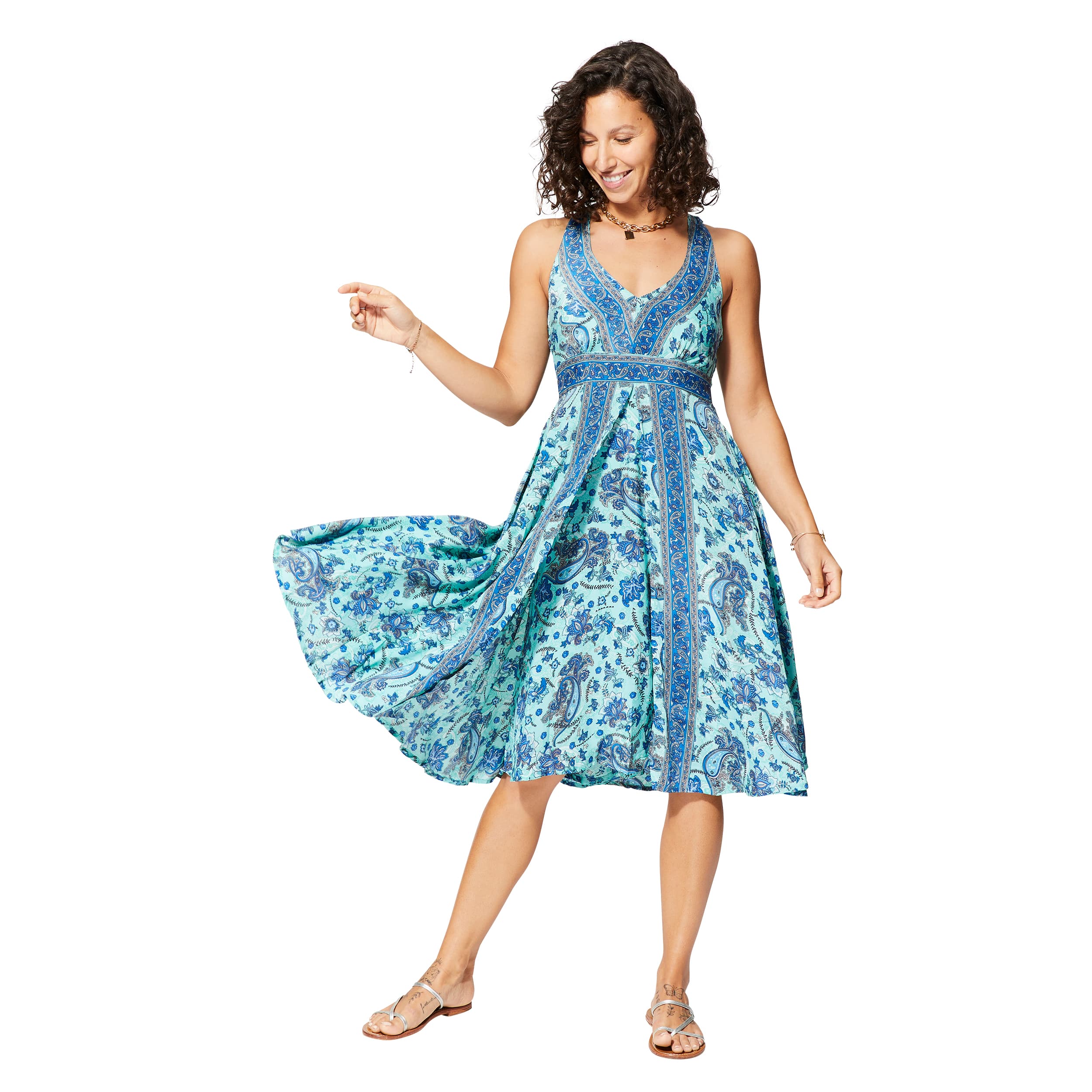 Robe été mi-longue sans manches Pedr - Akoustik Online