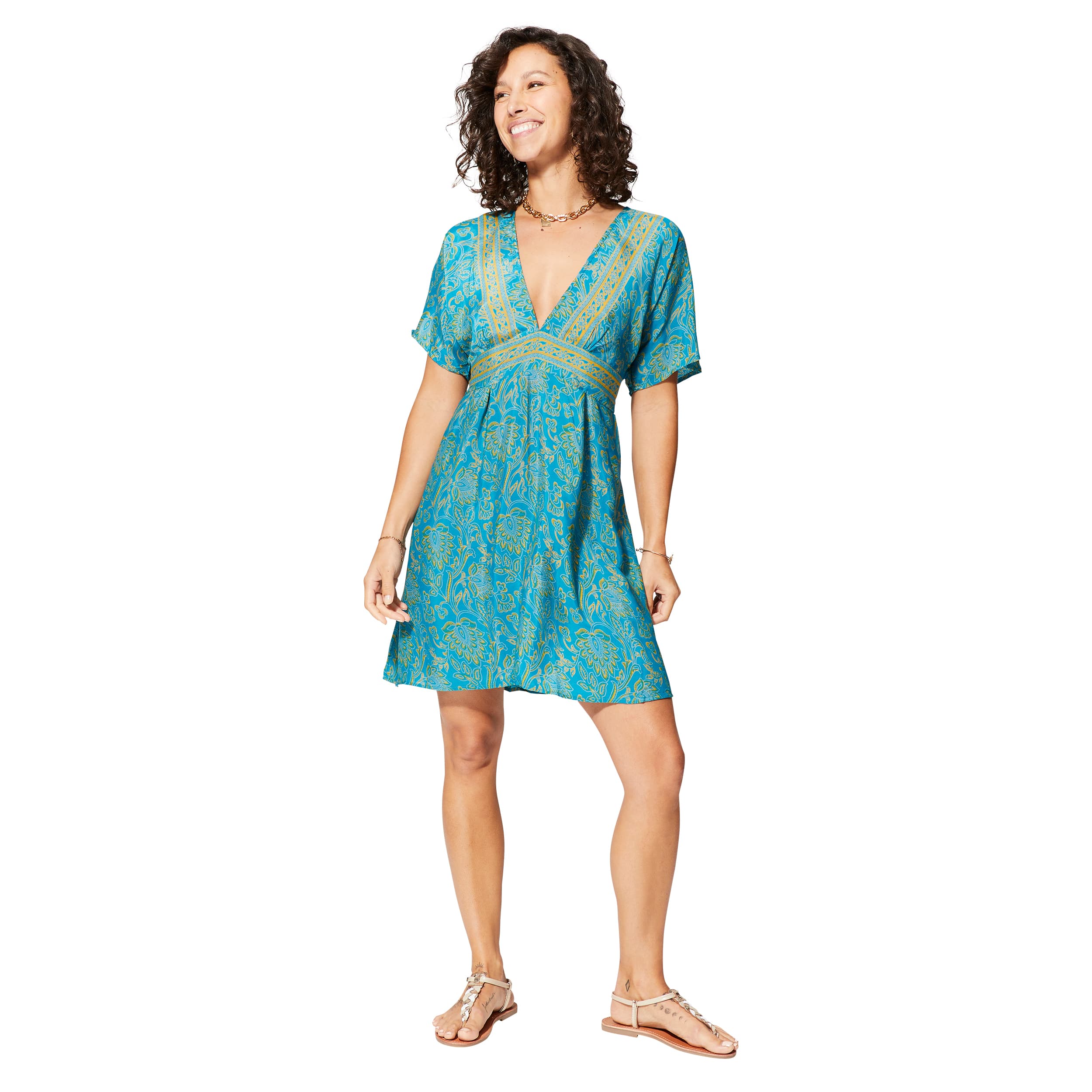 Robe été courte manches courtes Manolo - Akoustik Online