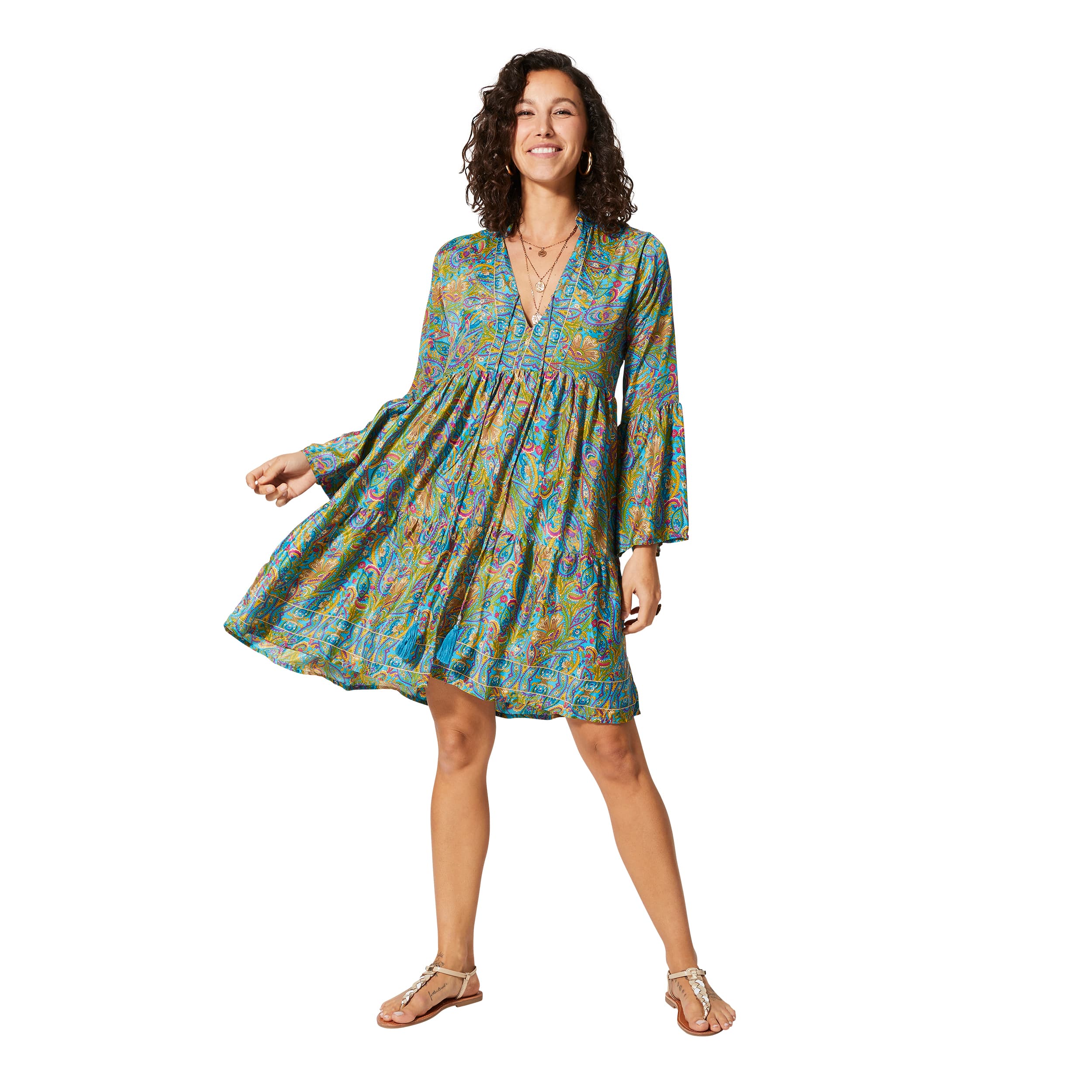 Robe été courte manches longues Lidiya - Akoustik Online