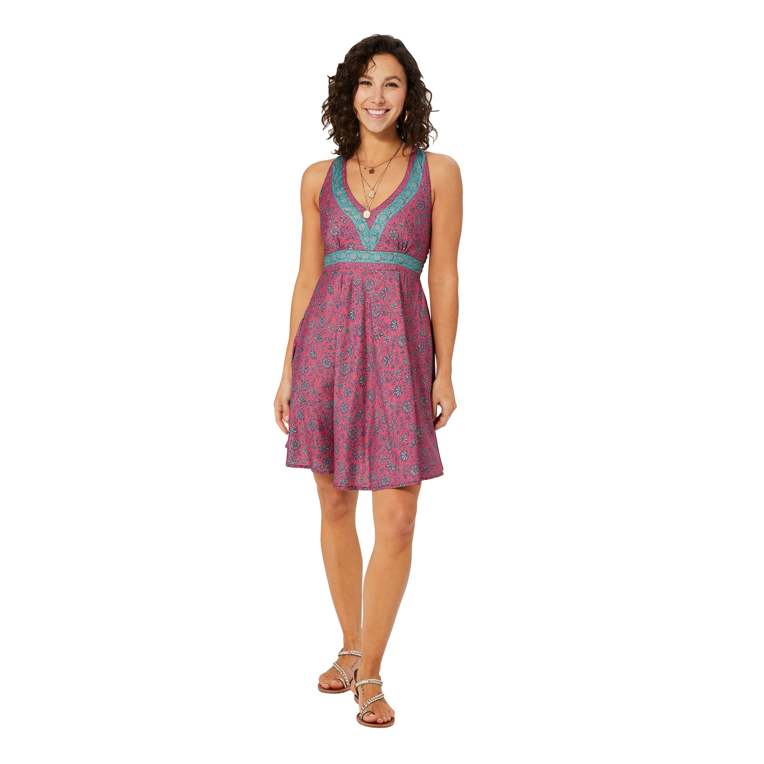 Robe été courte sans manches SaIda - 100% polyester - Akoustik Online