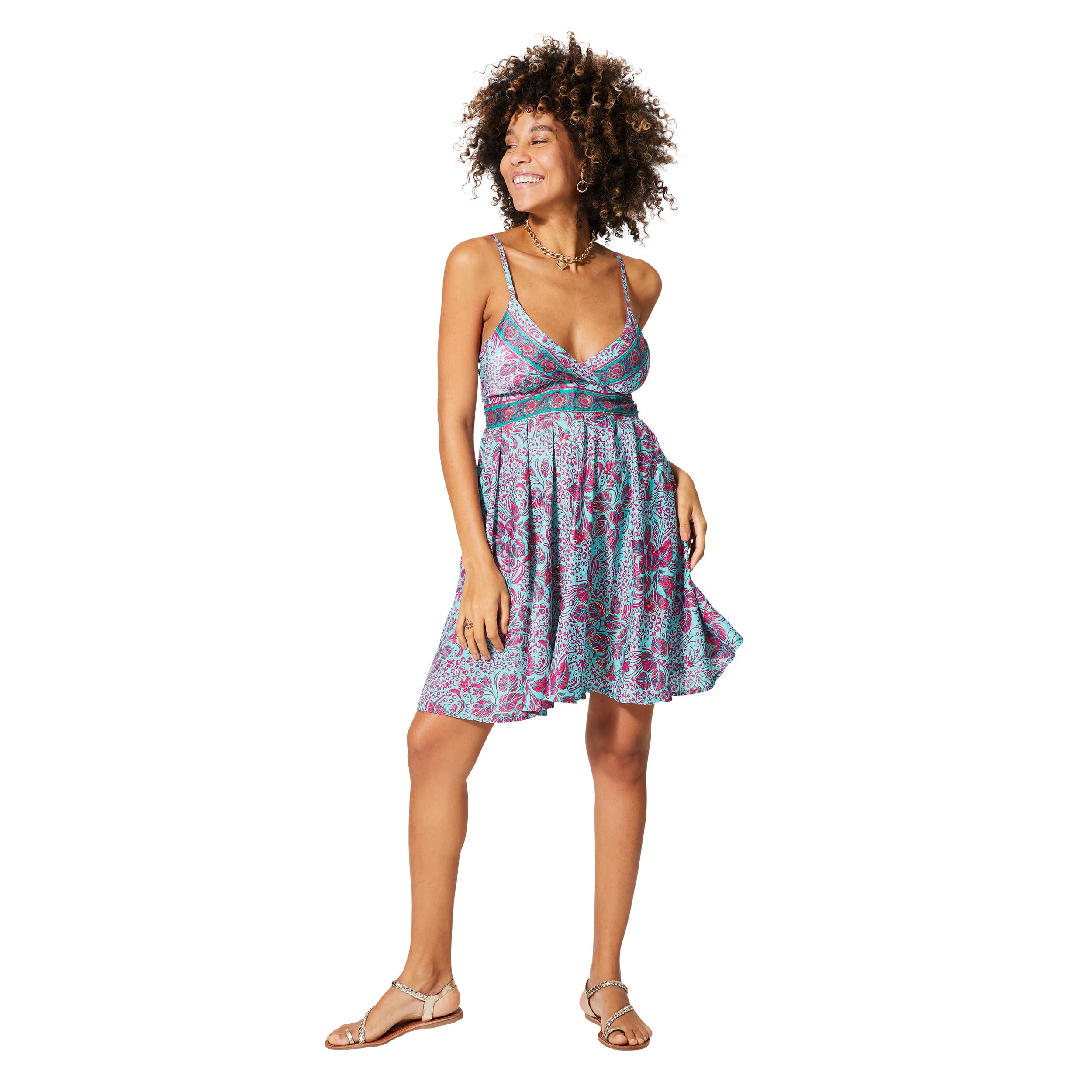 Robe été courte sans manches Ion - 100% polyester - Akoustik Online
