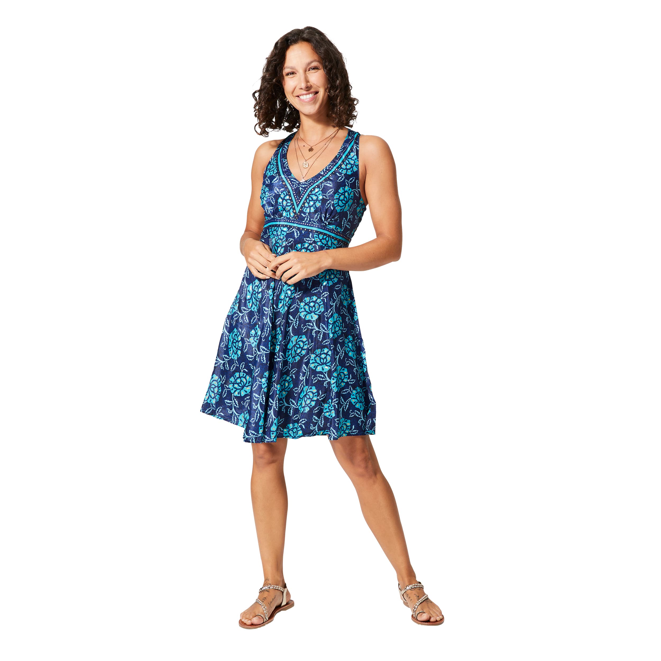 Robe été courte sans manches Agape - 100% polyester - Akoustik Online