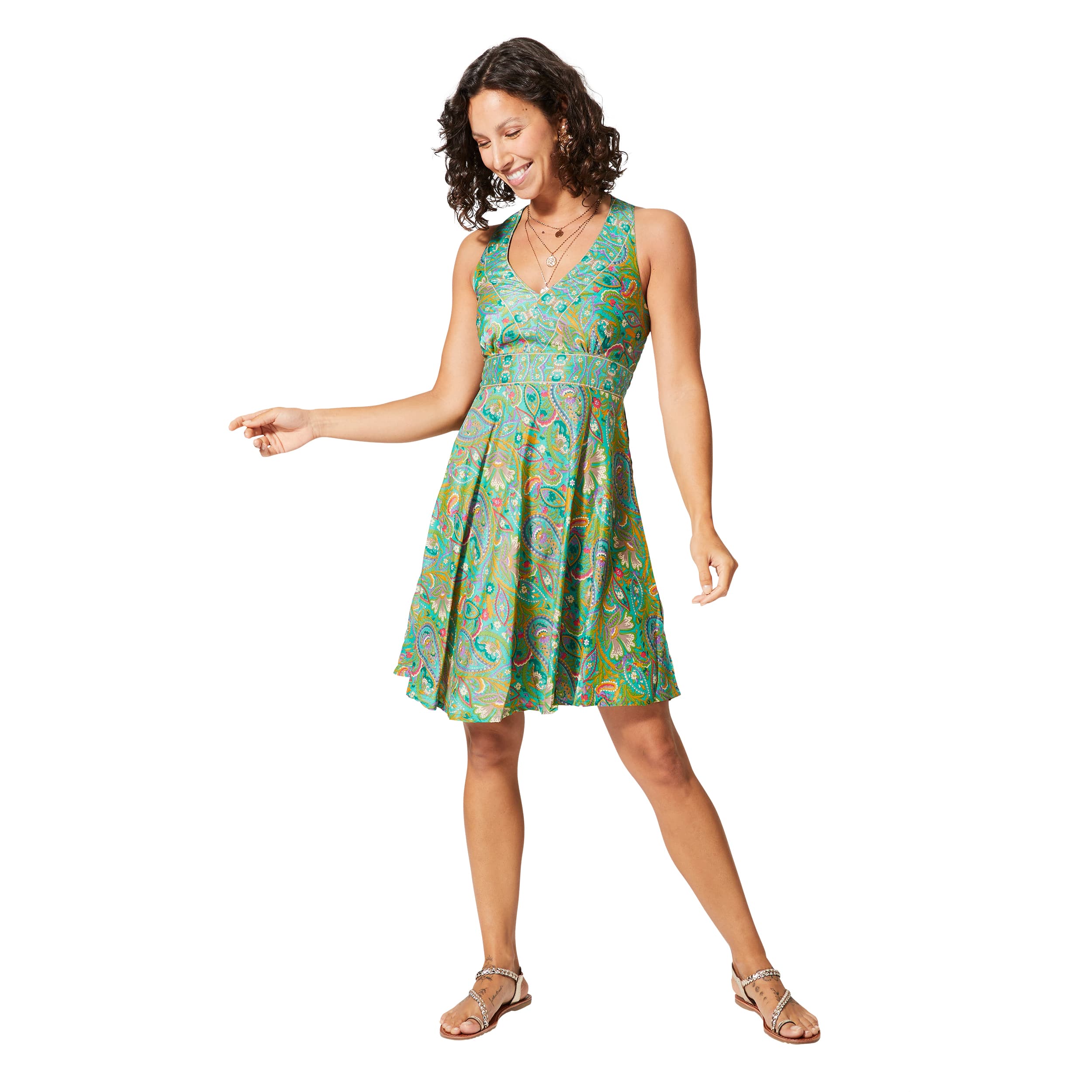 Robe été courte sans manches Tobin - 100% polyester - Akoustik Online