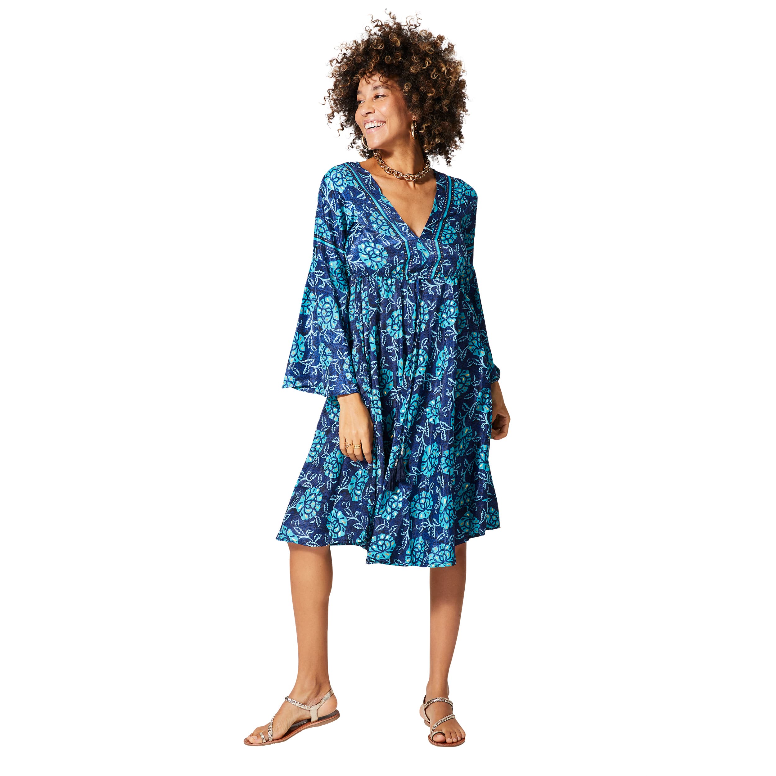 Robe été courte manches 3/4 Szilárd - 100% polyester - Akoustik Online
