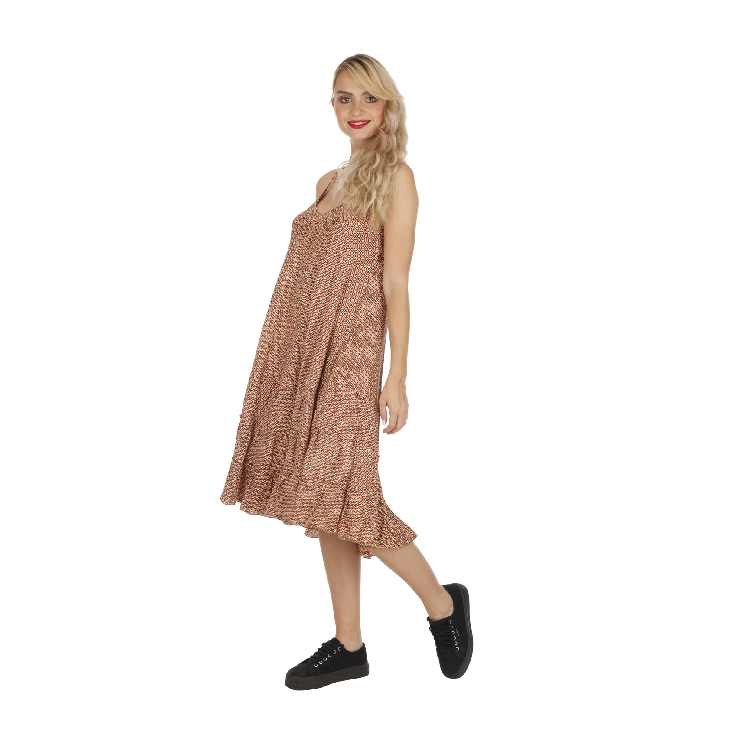 Robe été mi-longue sans manches Dorcas - Akoustik Online