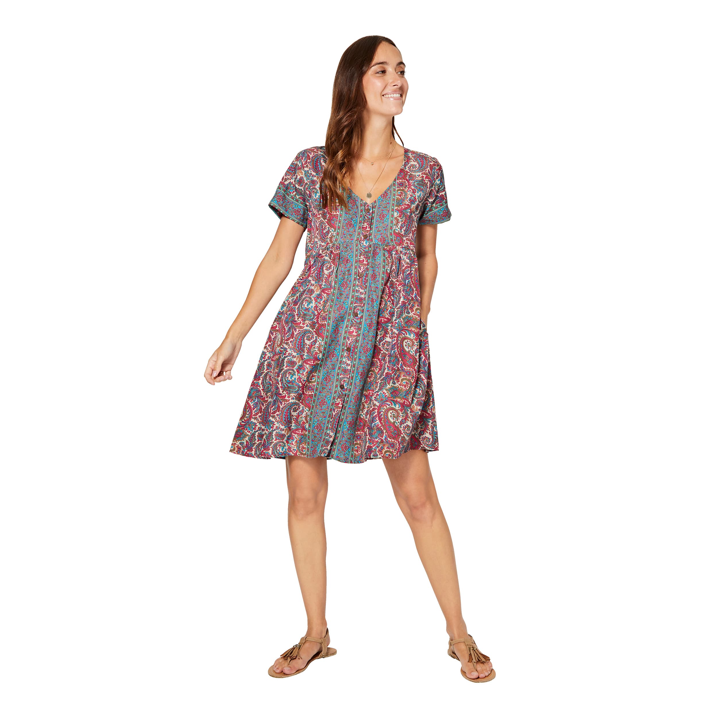 Robe été courte manches courtes Carolanne - Akoustik Online