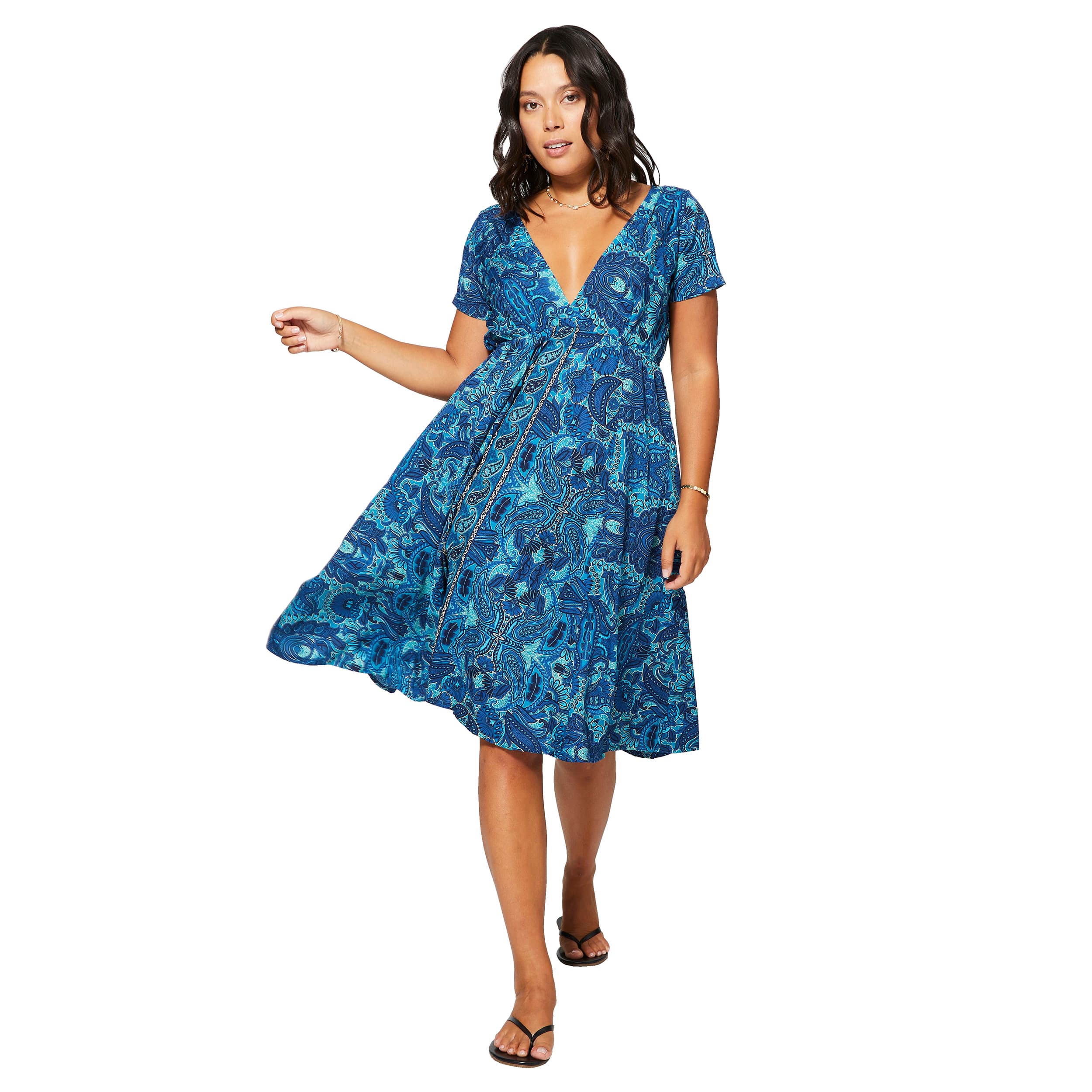 Robe été courte manches courtes Divya - Akoustik Online