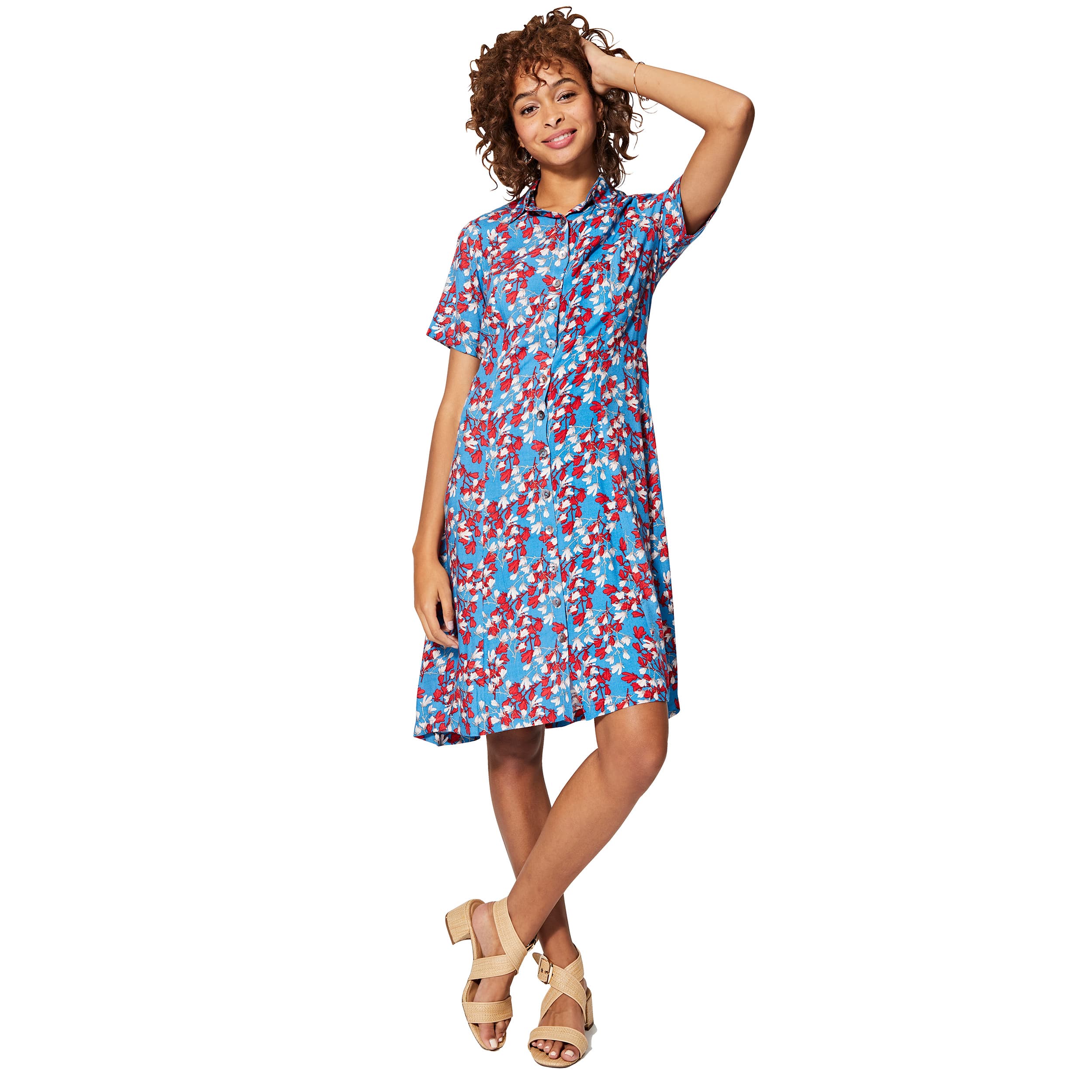 Robe été courte manches courtes Eléa - 100% viscose - Akoustik Online
