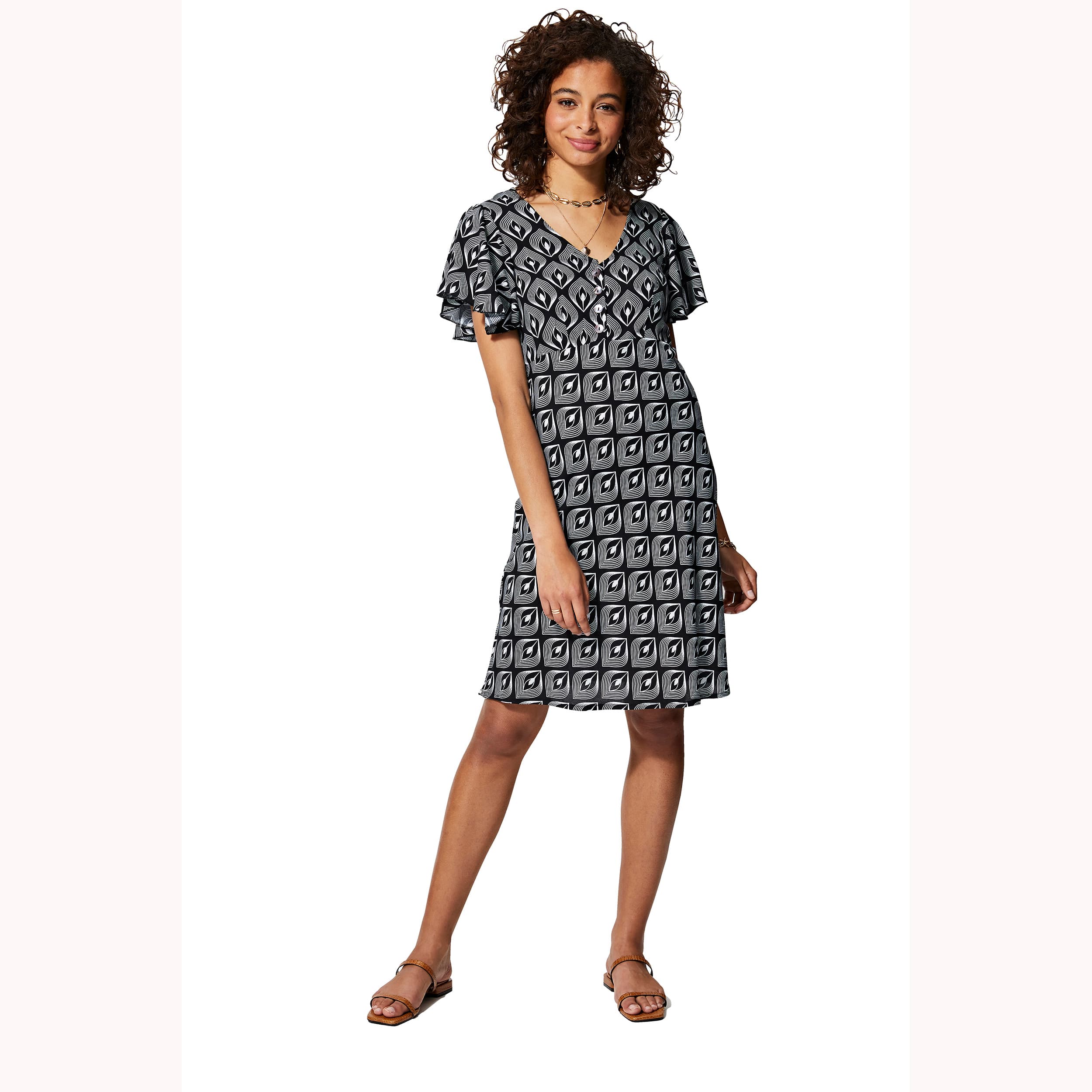 Robe été courte manches courtes Embla - 100% viscose - Akoustik Online