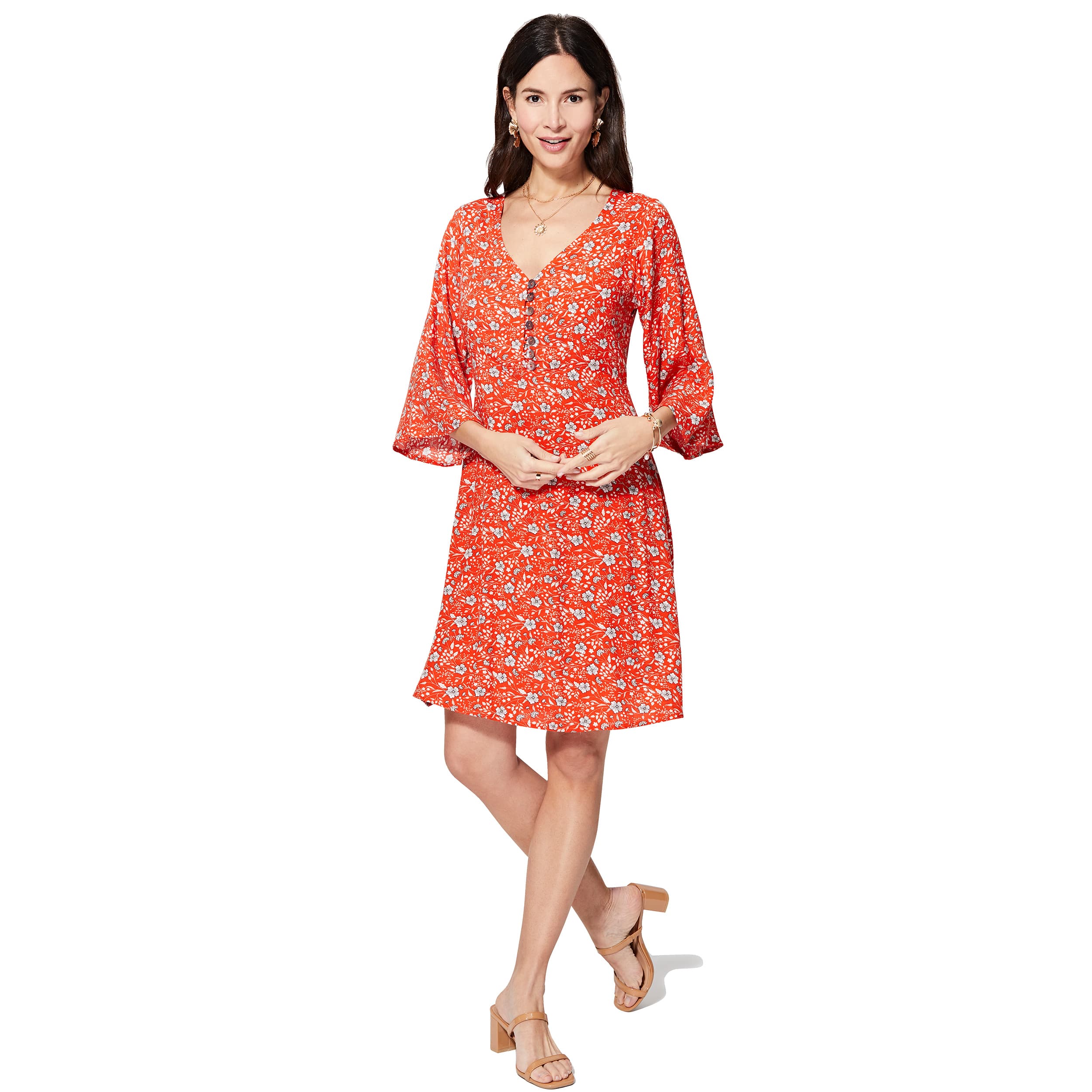 Robe été courte manches 3/4 Sela - 100% viscose - Akoustik Online