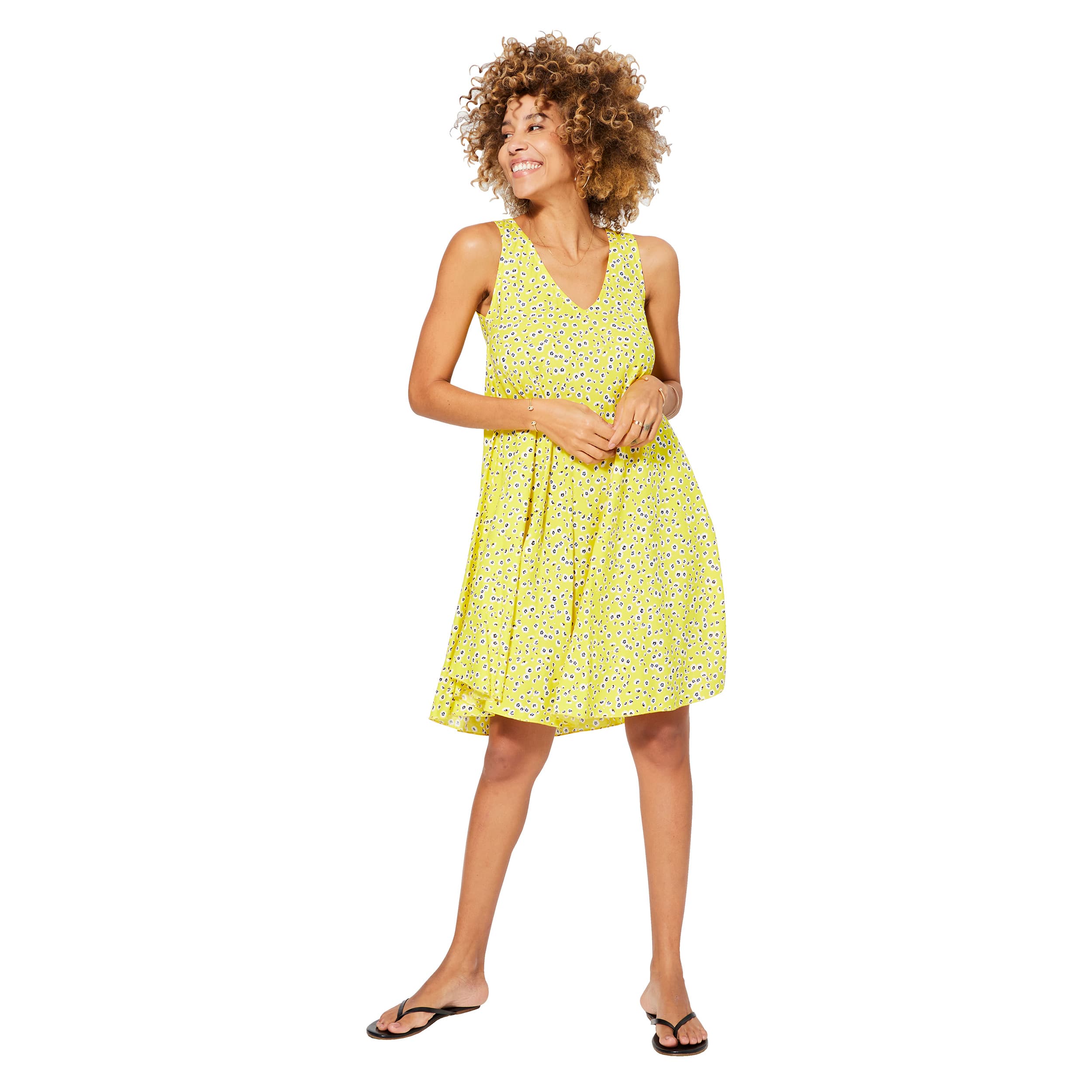 Robe été courte sans manches Delroy - 100% viscose - Akoustik Online