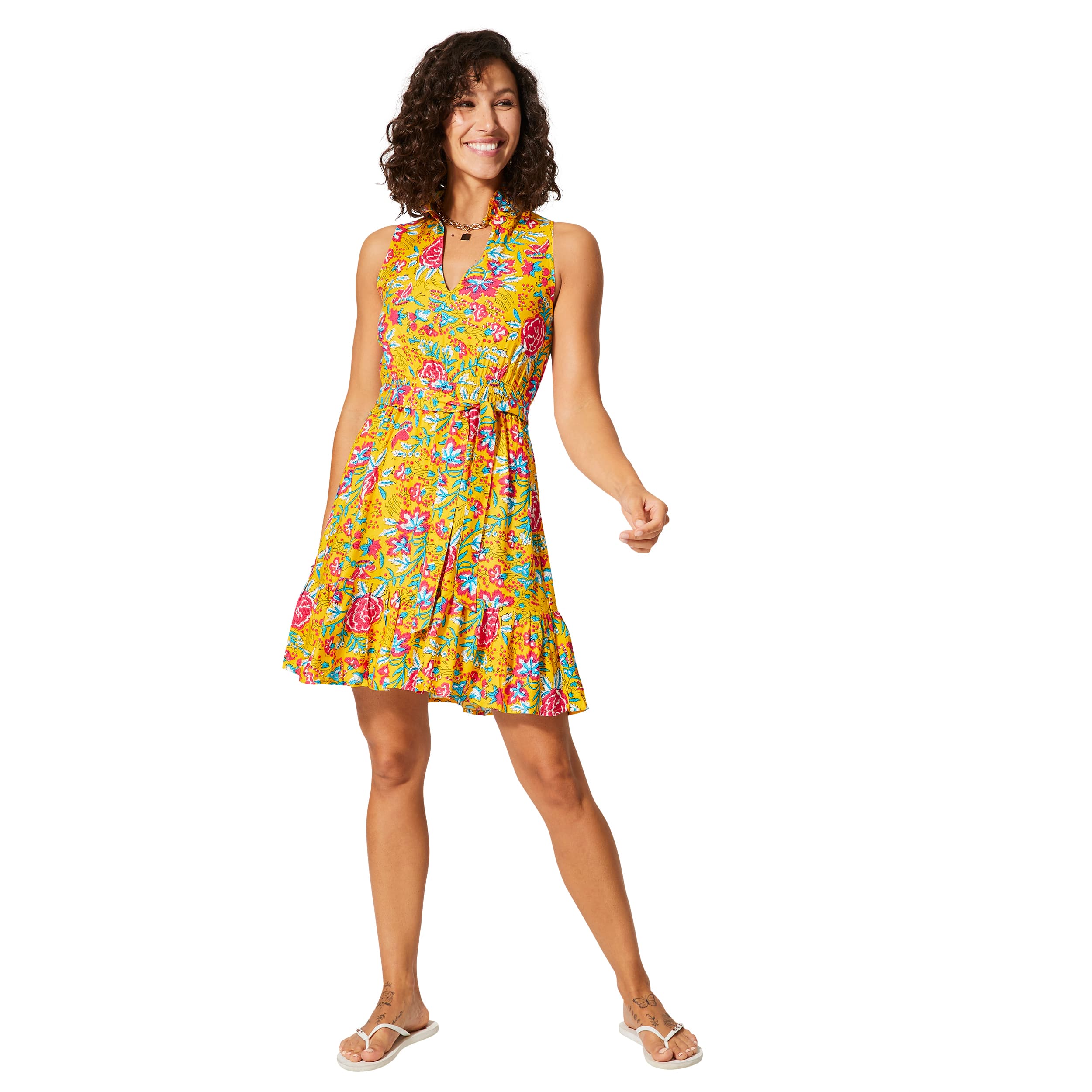 Robe été courte sans manches Ceri - 100% viscose - Akoustik Online