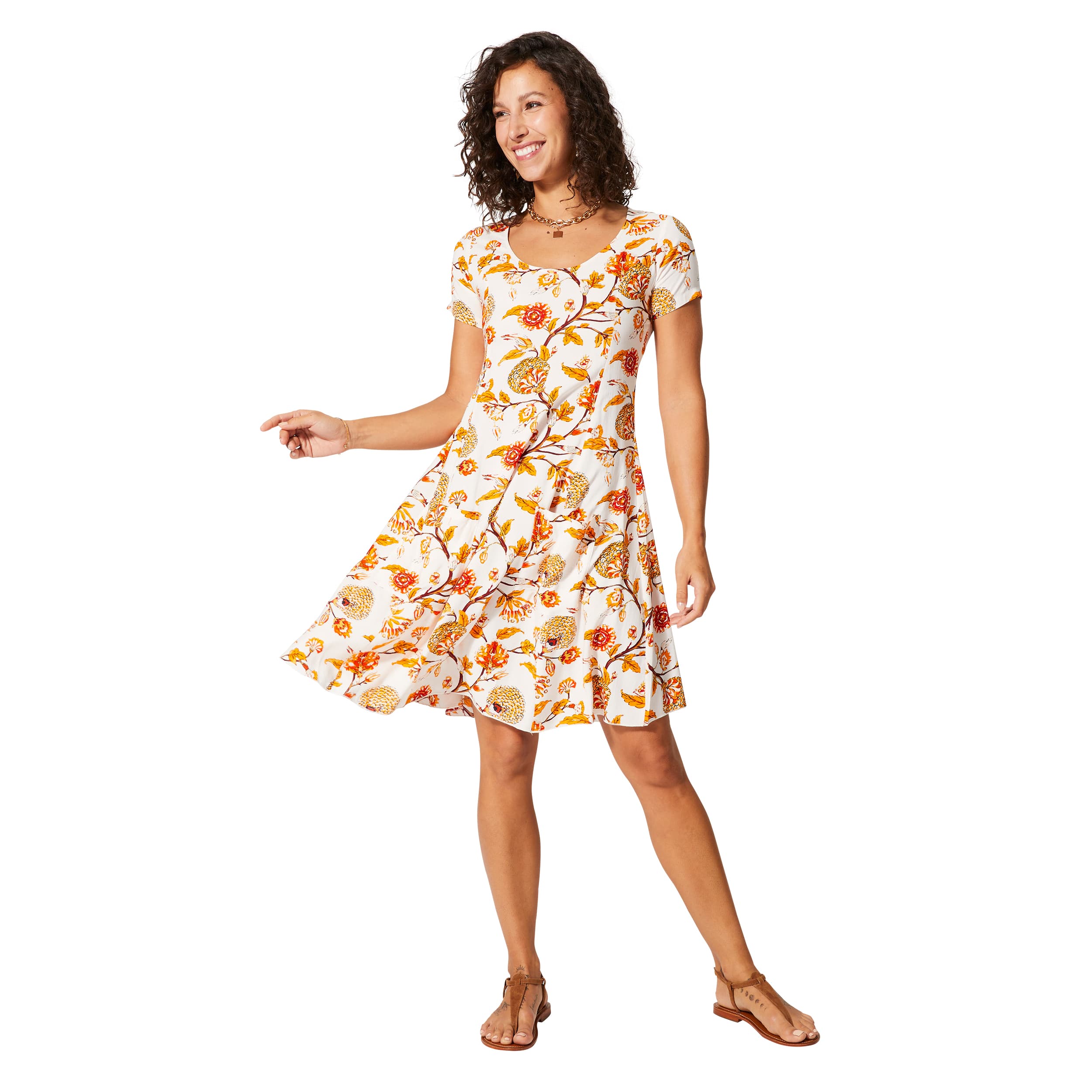 Robe été courte manches courtes Devon - 100% viscose - Akoustik Online