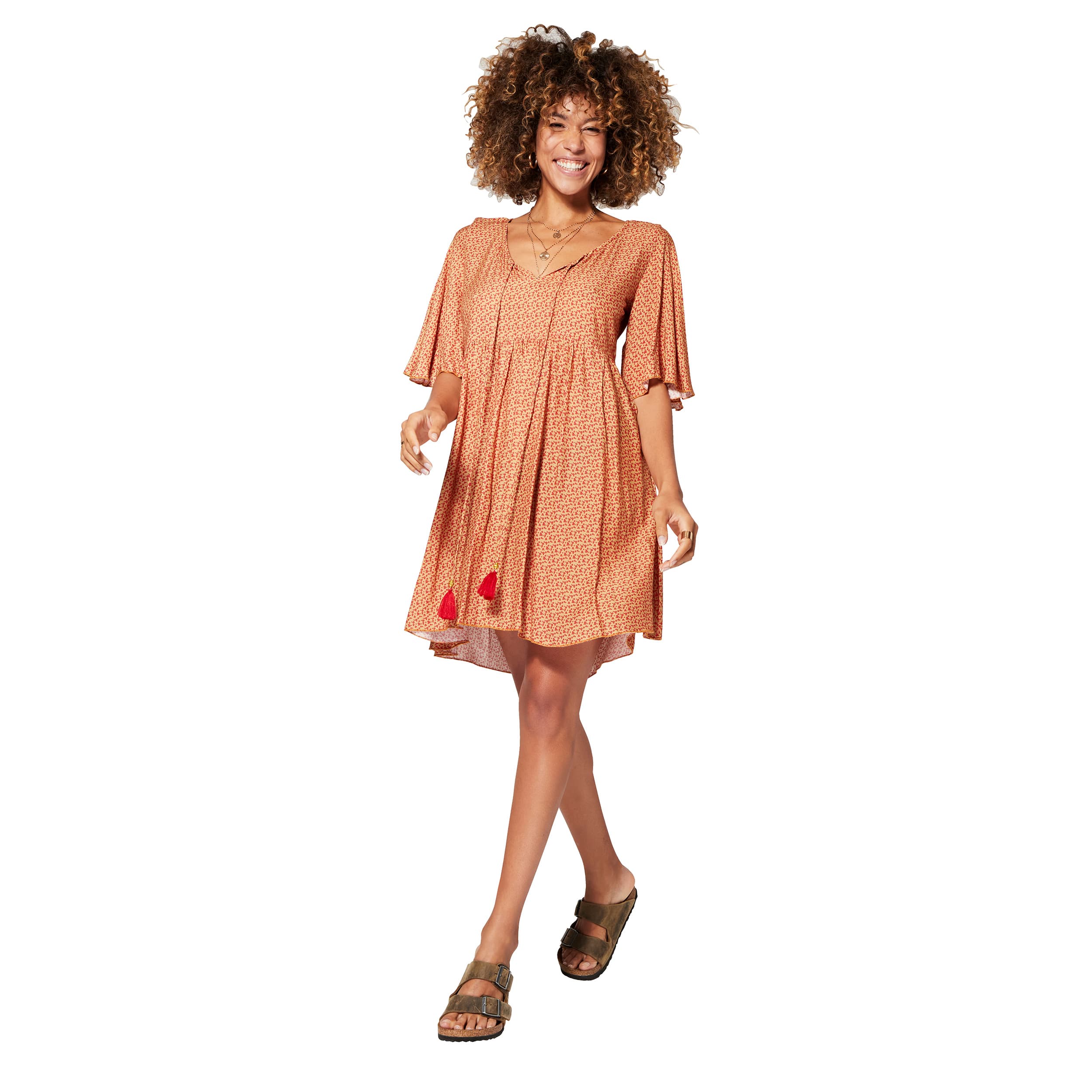 Robe été courte manches courtes Hedy - 100% viscose - Akoustik Online