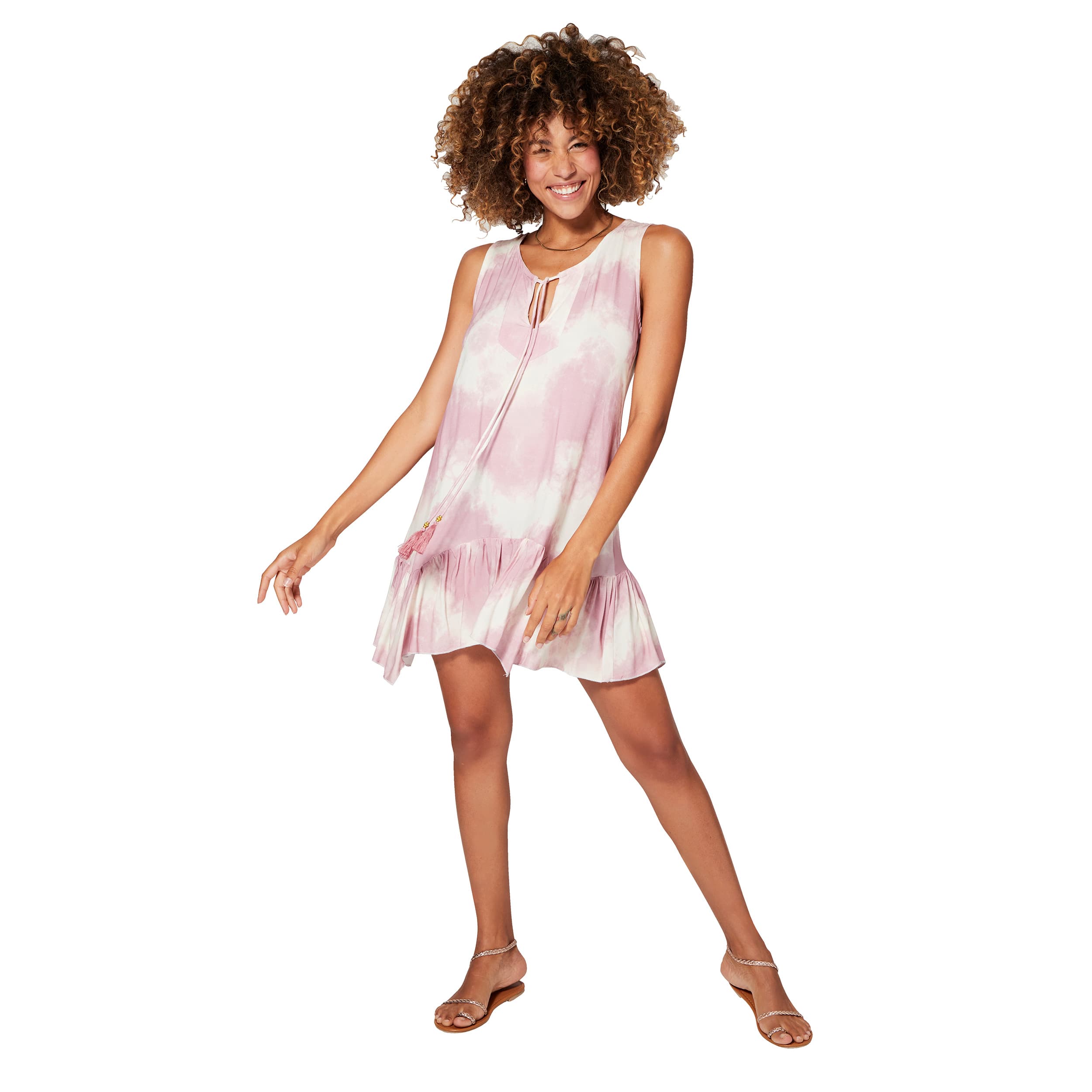 Robe été courte sans manches Cobey - 100% viscose - Akoustik Online