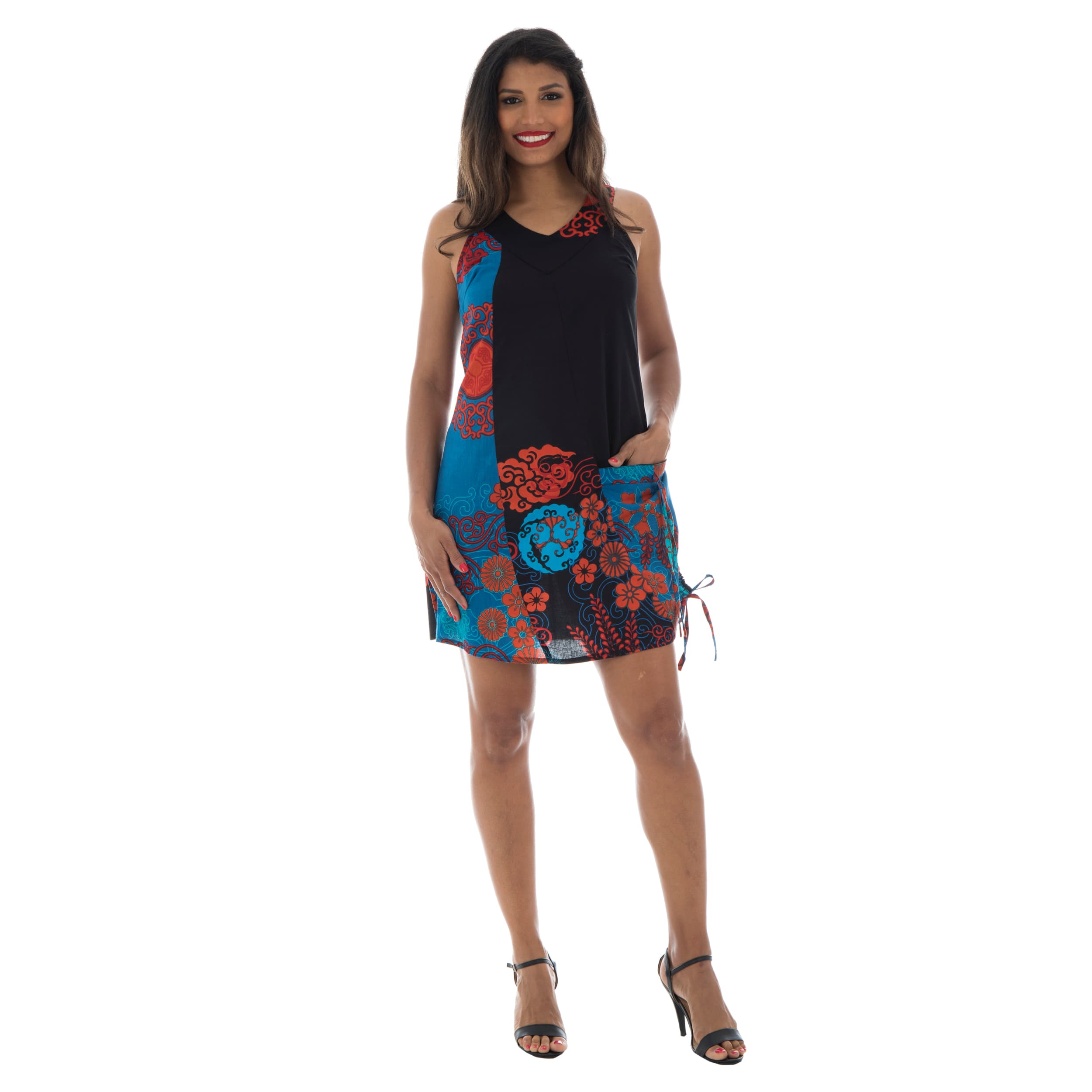 Robe été Wynfor - 100% coton - noir, rouge, bleu - Akoustik Online
