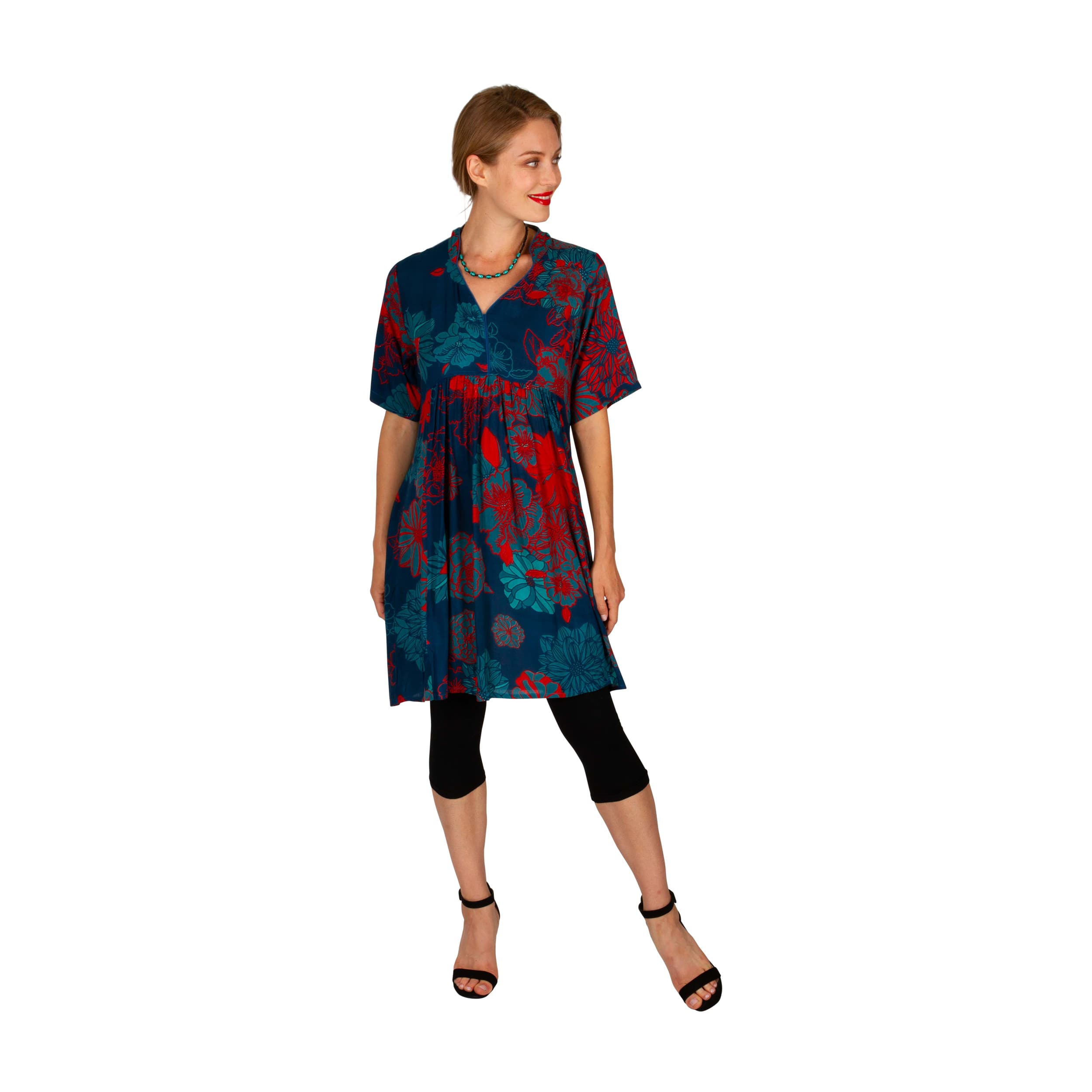 Robe été courte manches courtes Aby - 100% rayonne - Akoustik Online