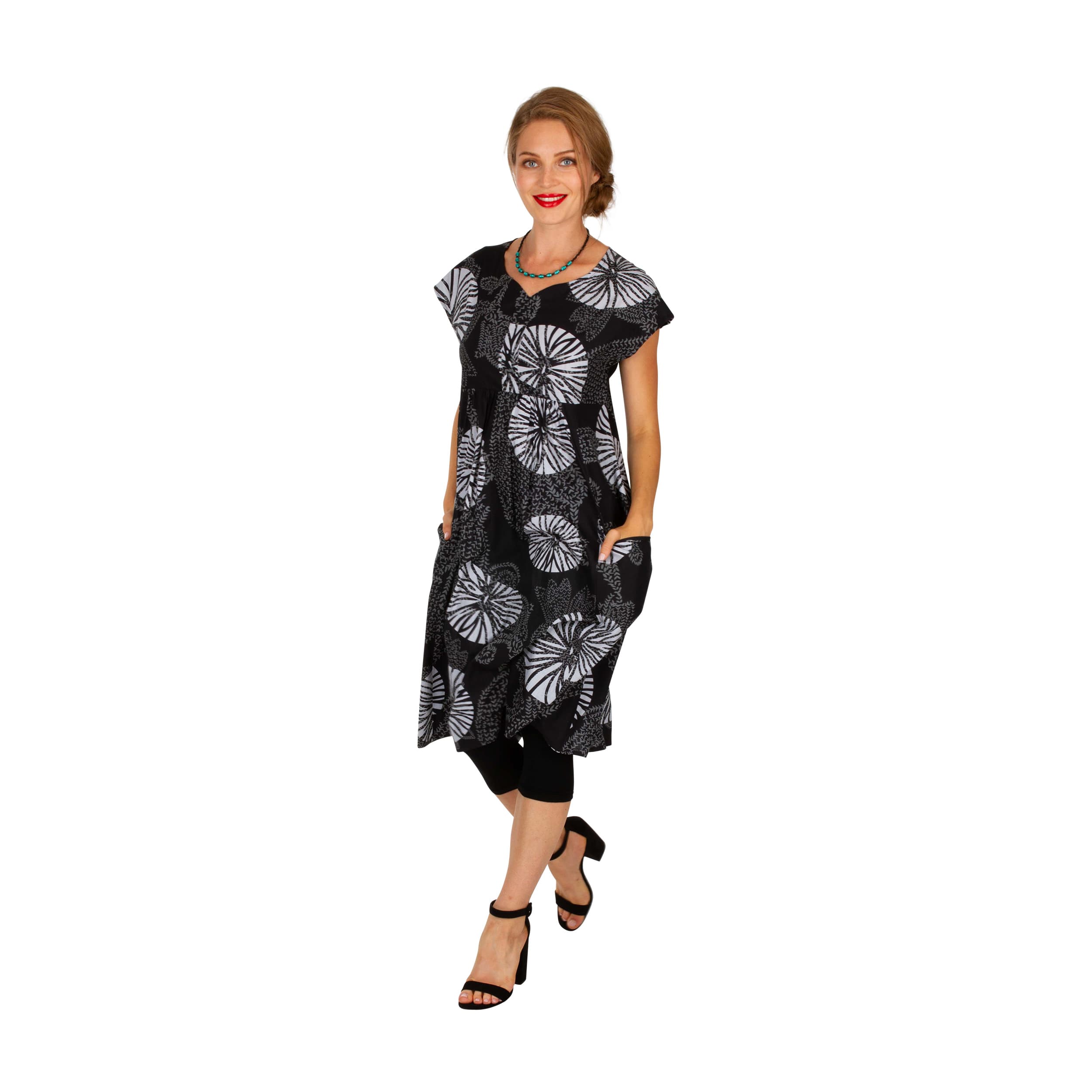 Robe été mi-longue manches courtes Scot - 100% coton - Akoustik Online