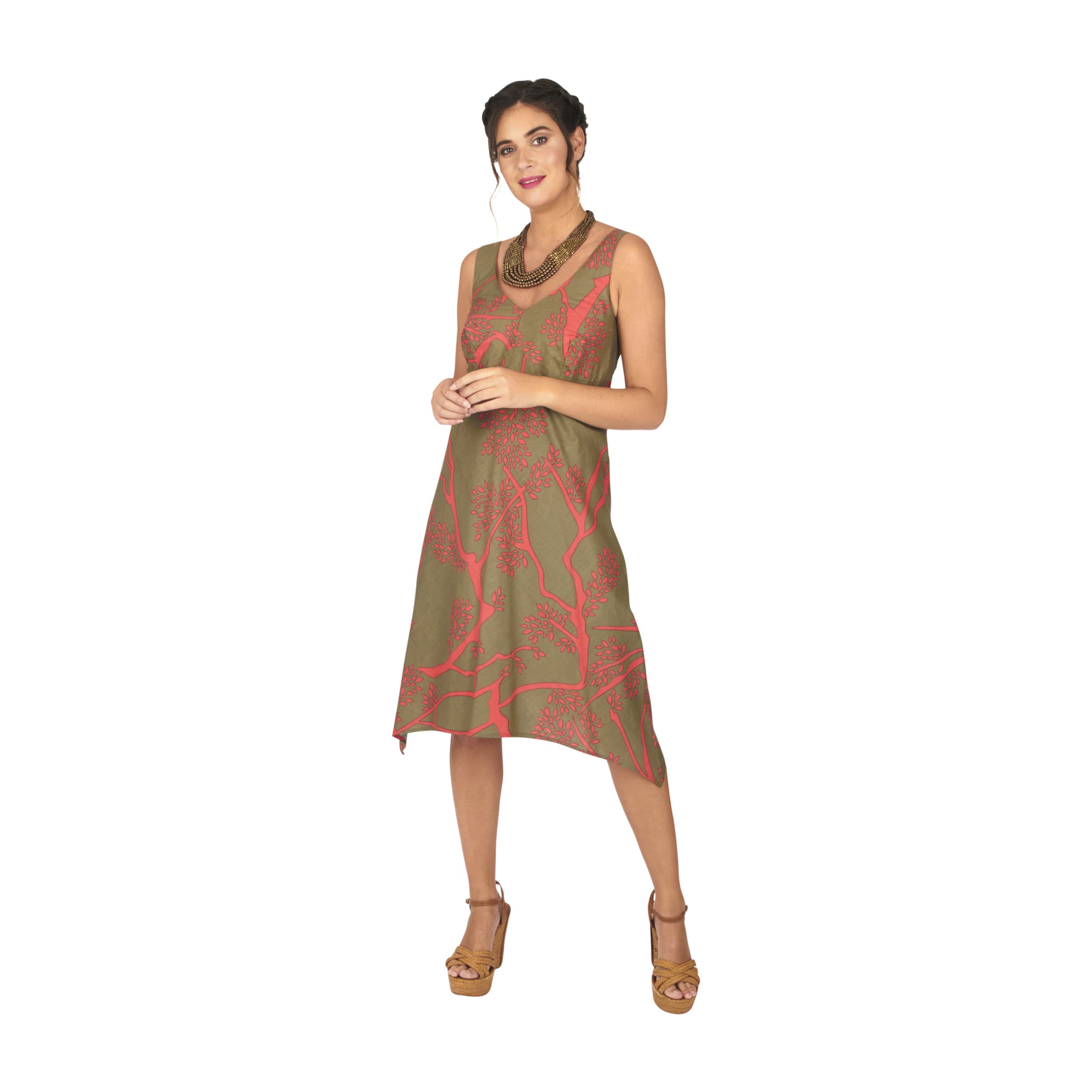 Robe été courte sans manches Heledd - 100% coton - Akoustik Online