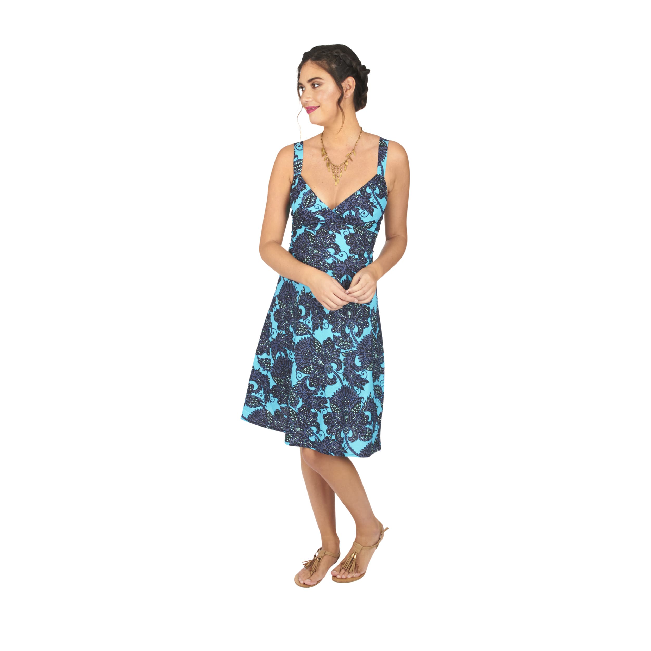Robe été courte sans manches Pàdraigín - 100% coton - Akoustik Online