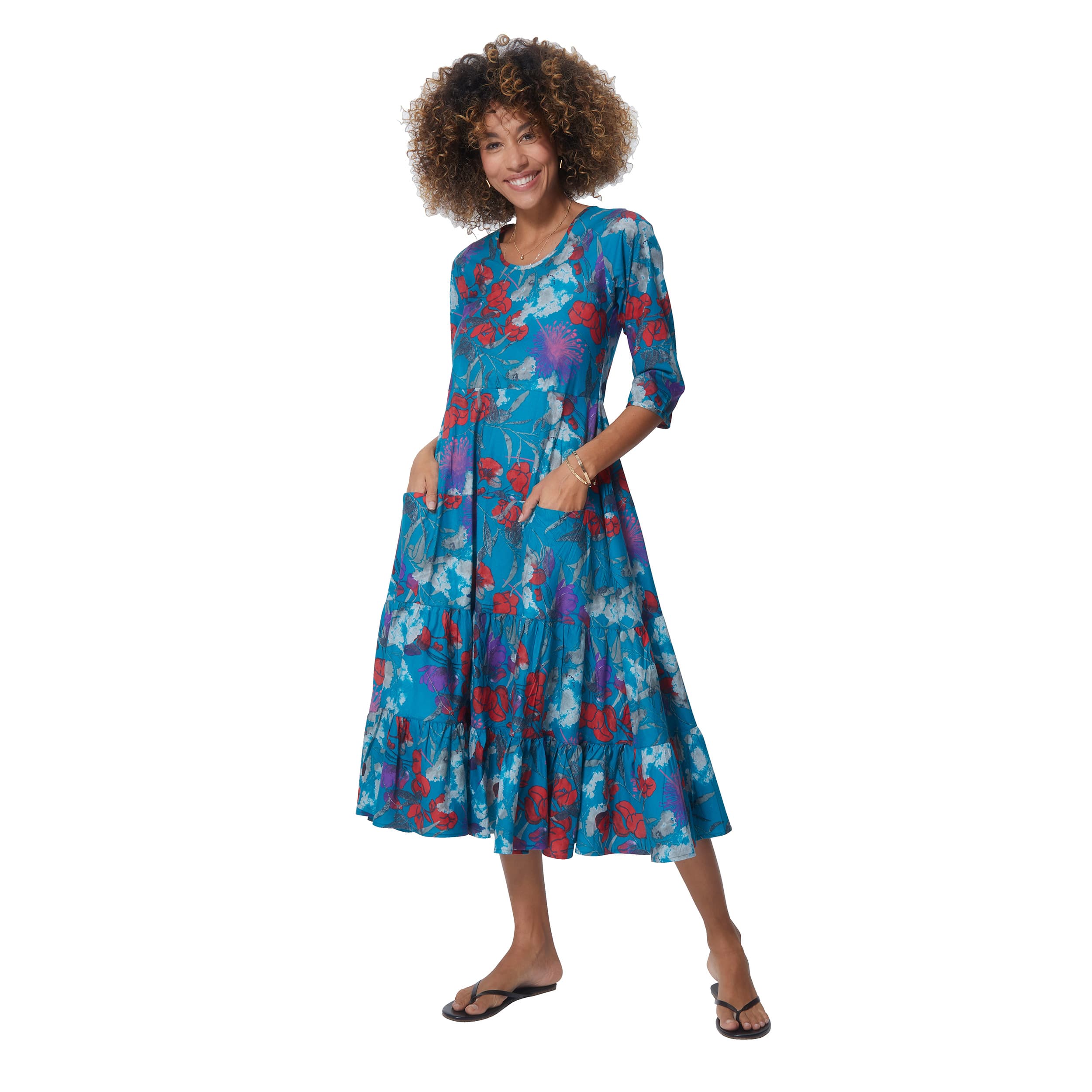 Robe été mi-longue manches 3/4 Amia - Akoustik Online
