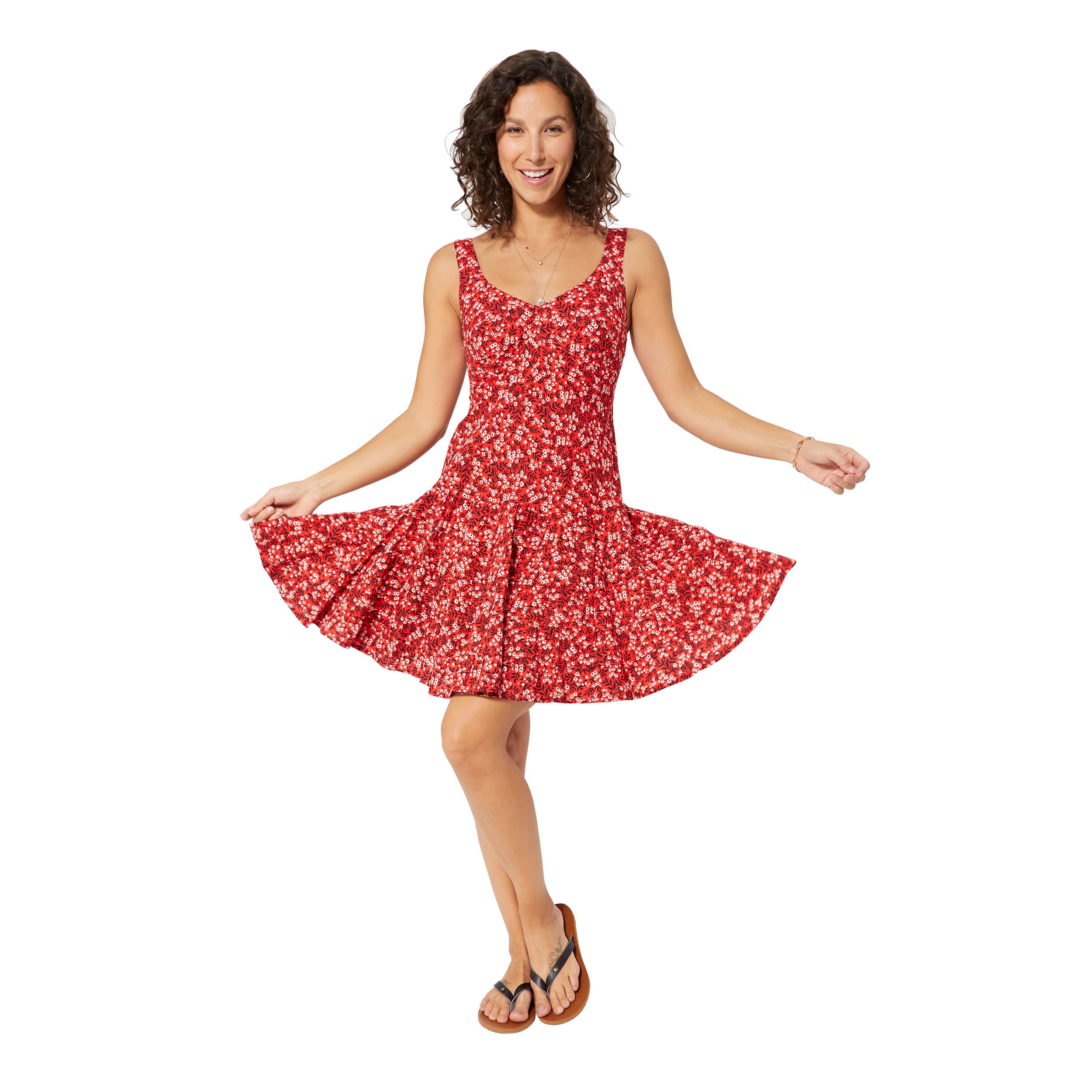 Robe été courte sans manches Sawney - 100% coton - Akoustik Online