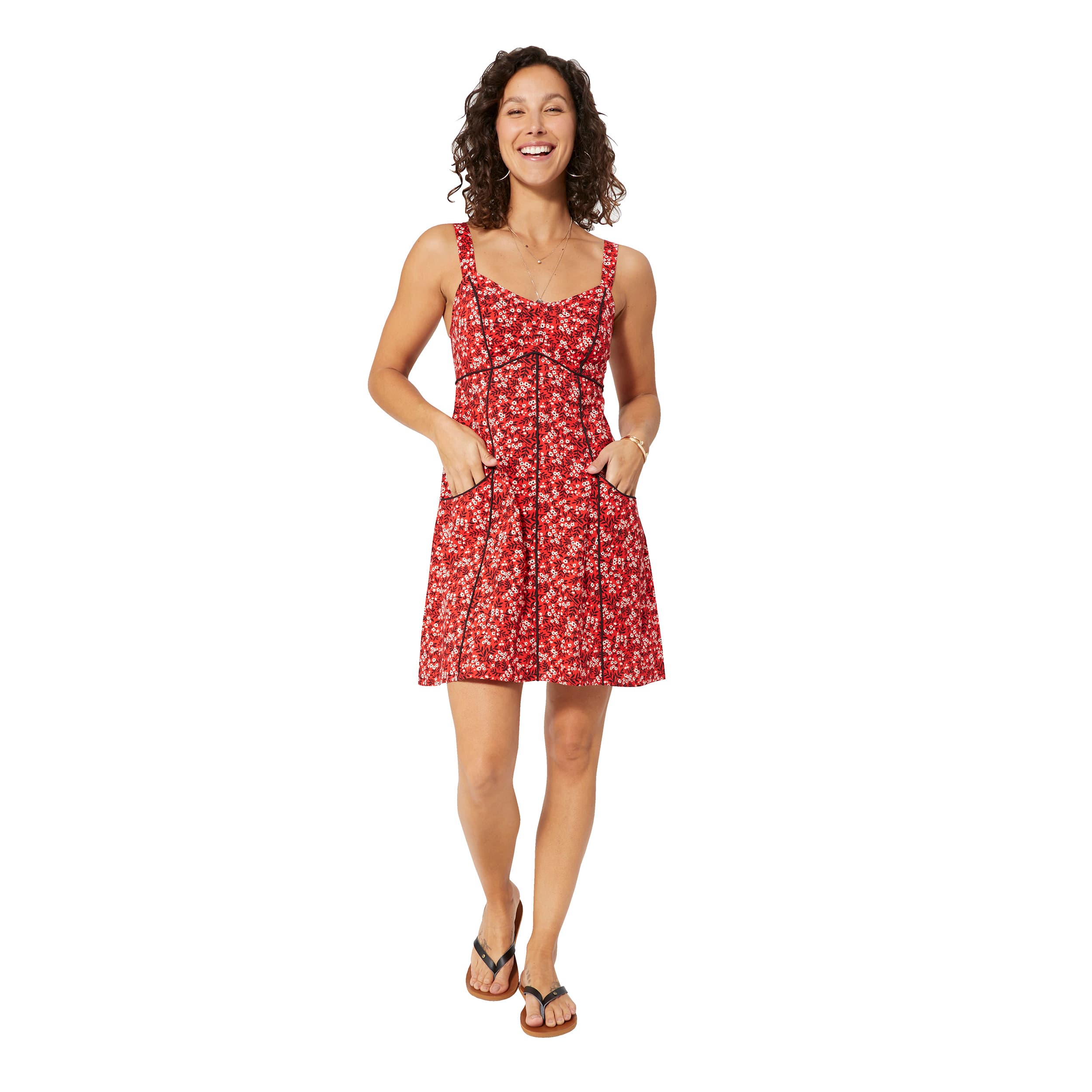 Robe été courte sans manches Emeline - 100% coton - Akoustik Online