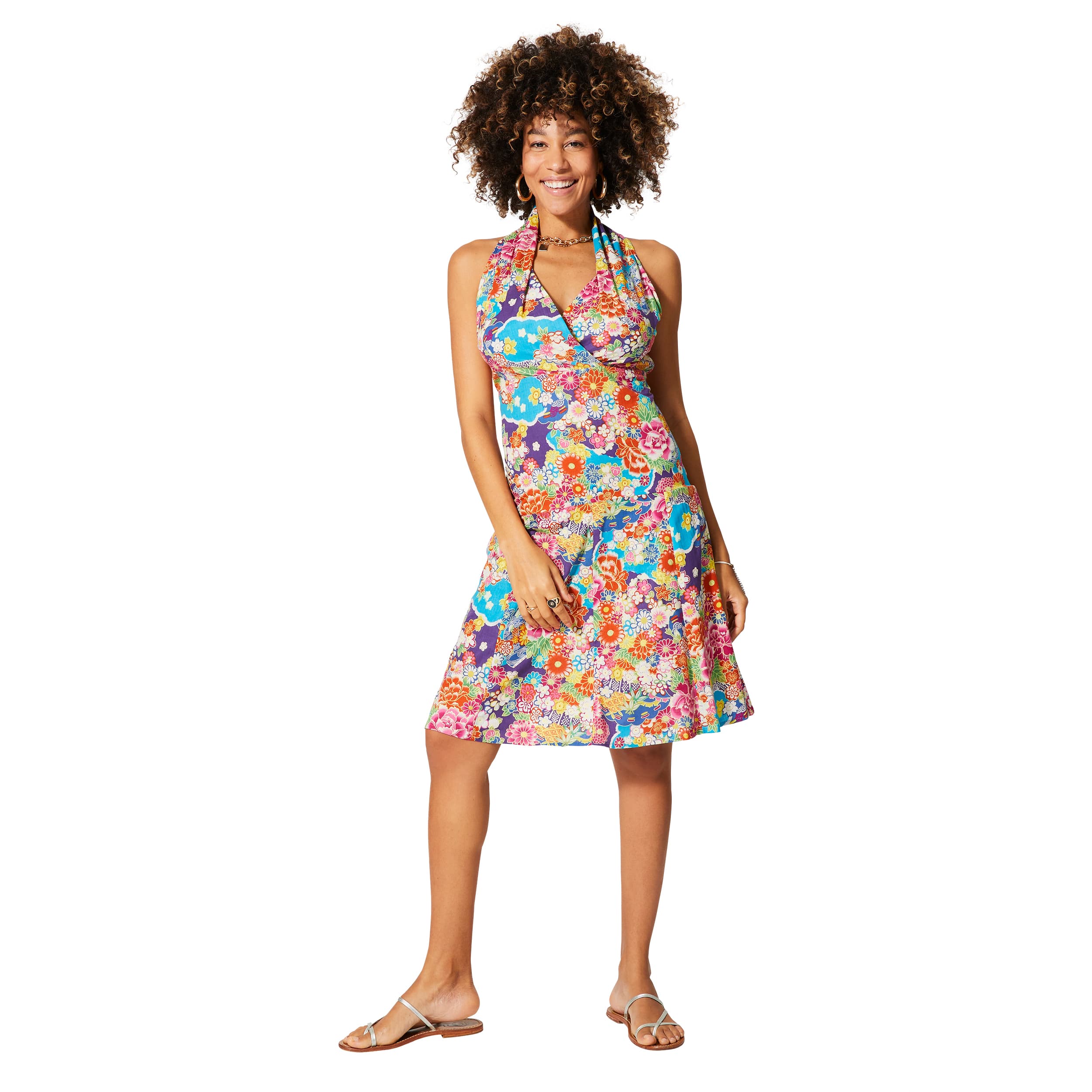 Robe ete courte sans manches Poncio - 100% coton - Akoustik Online