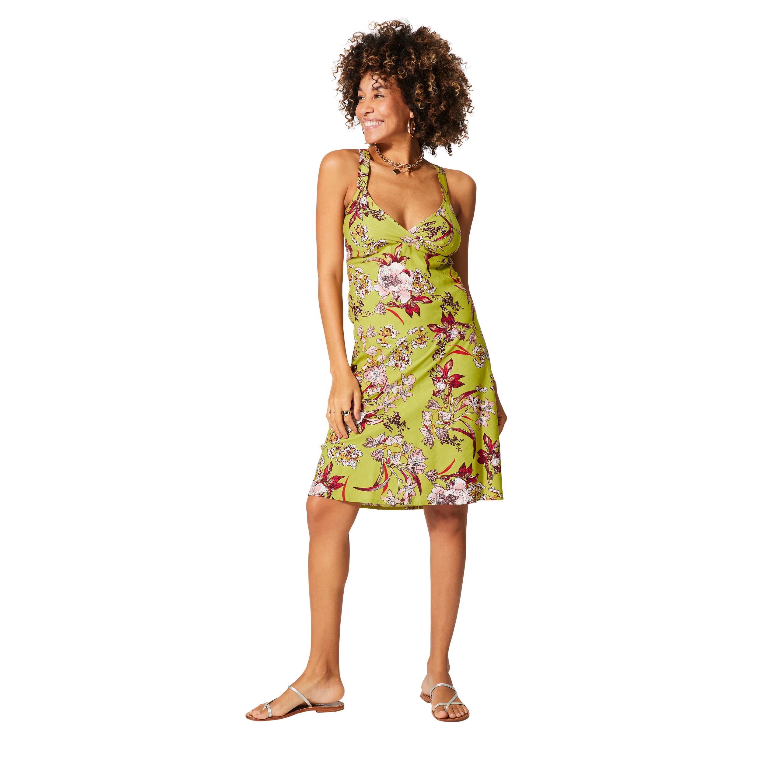 Robe été courte sans manches Calix - 100% coton - Akoustik Online