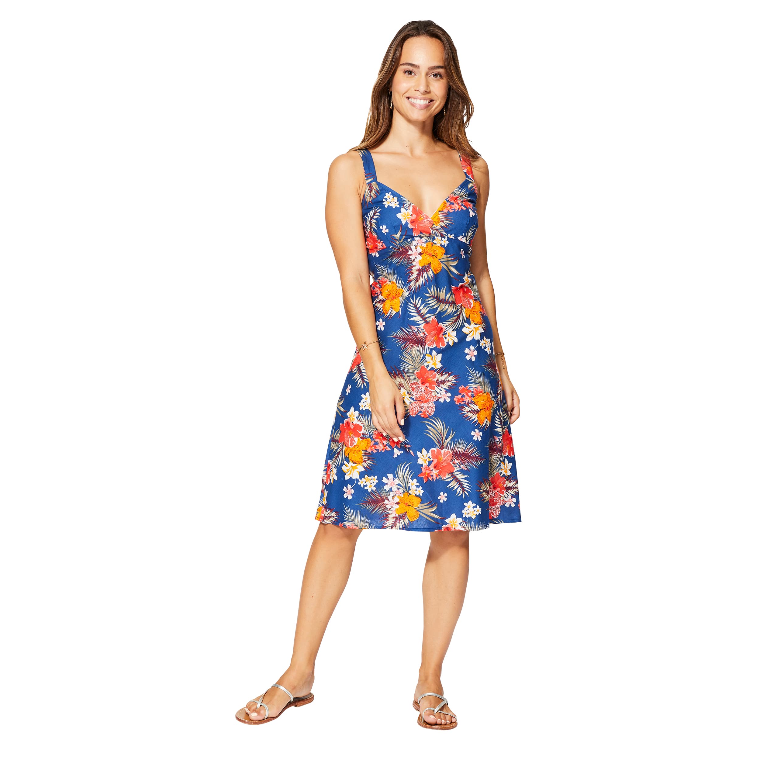 Robe été courte sans manches Nicolina - 100% coton - Akoustik Online
