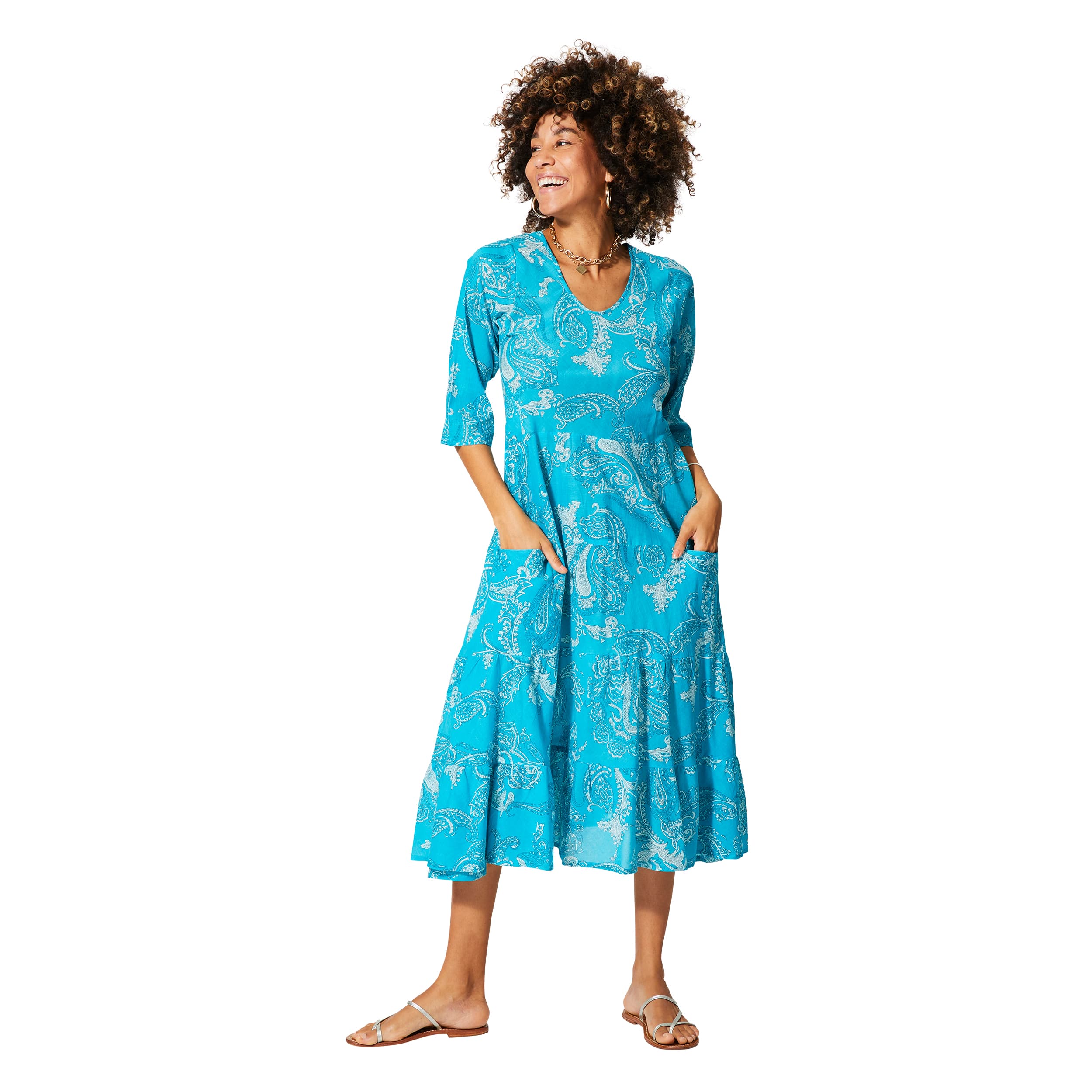 Robe été mi-longue manches 3/4 Janie - Akoustik Online