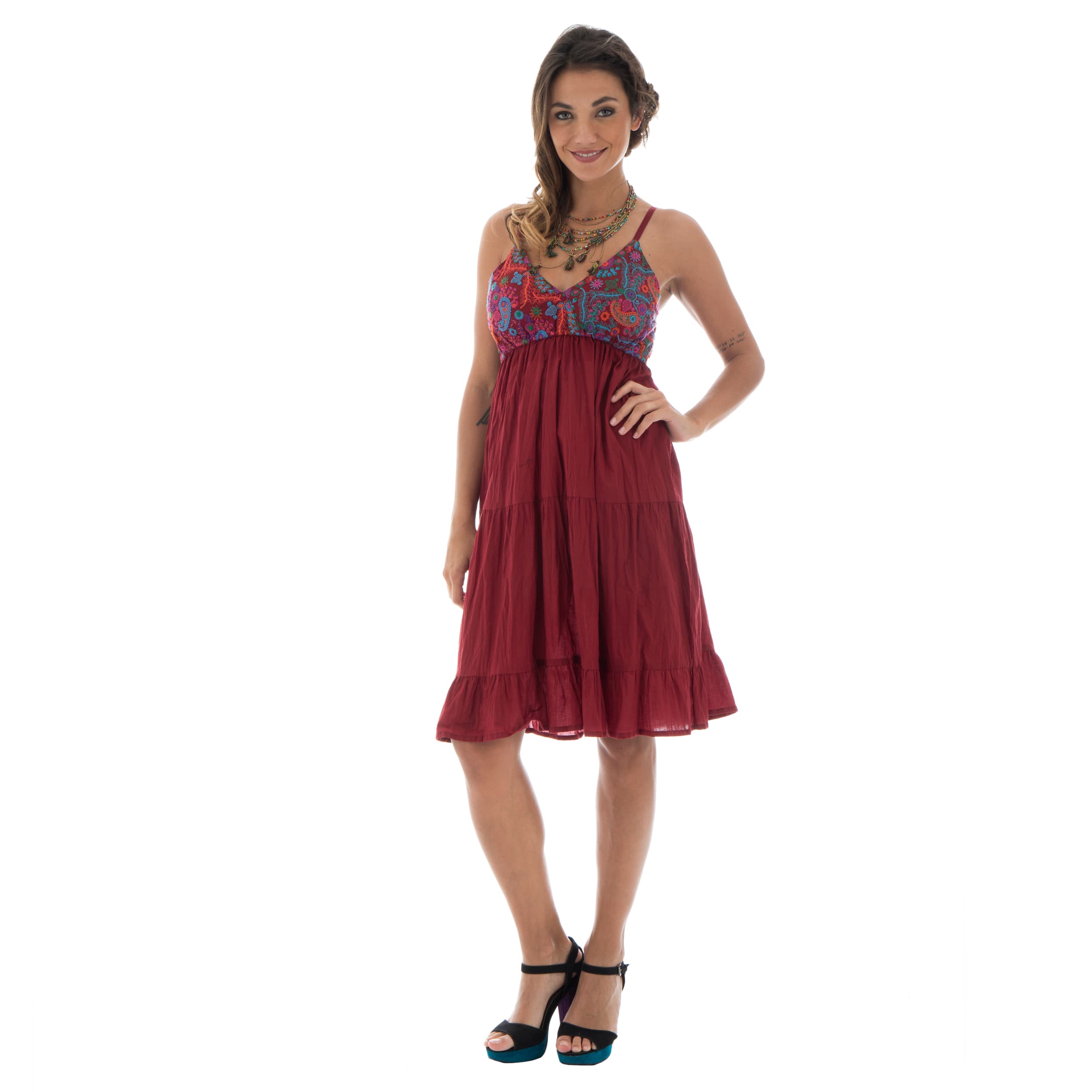 Robe été Zilla - 100% coton - rouge - Petit Prix ! - Akoustik Online