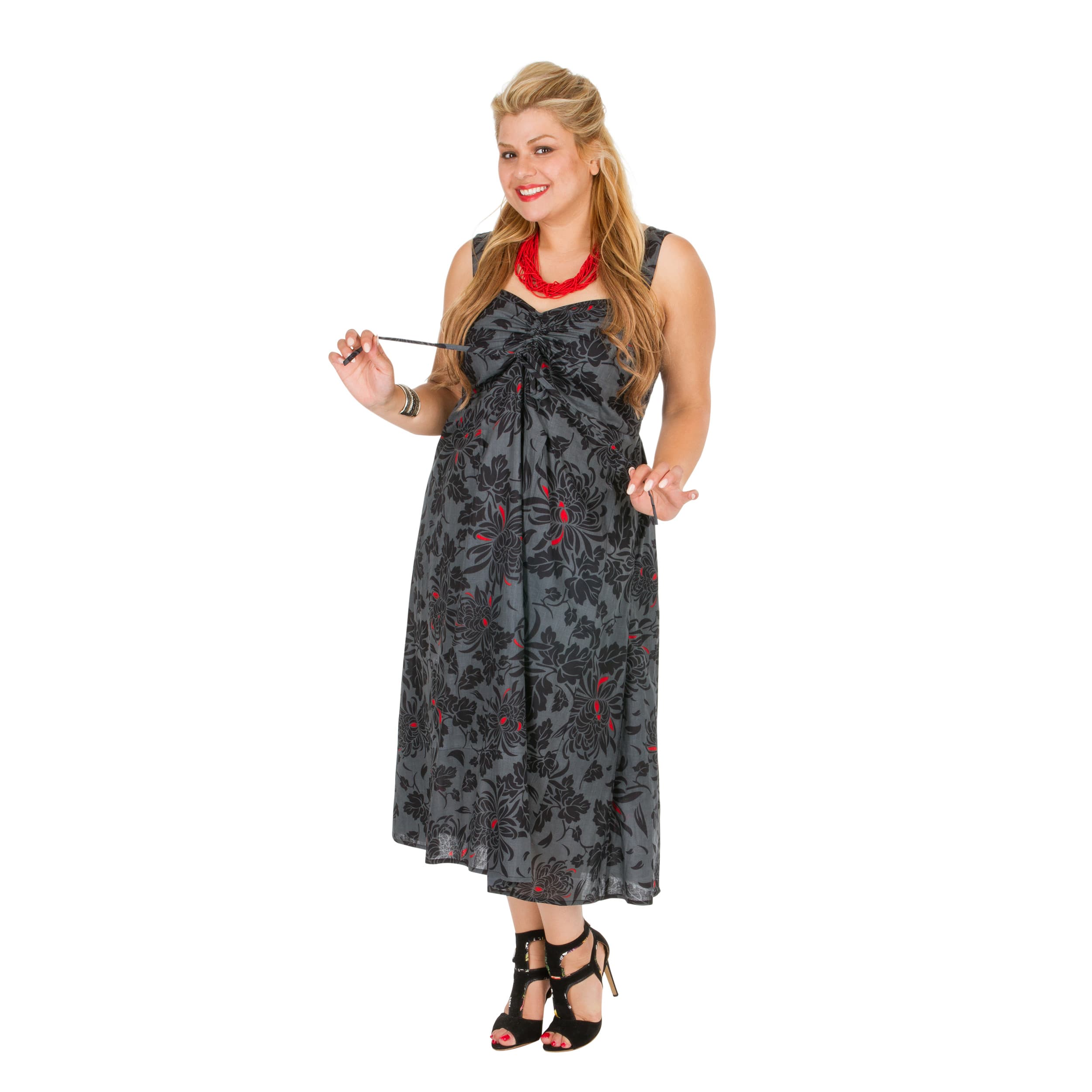 Robe été Lounyma - gris, noir, rouge - Petit Prix ! - Akoustik Online