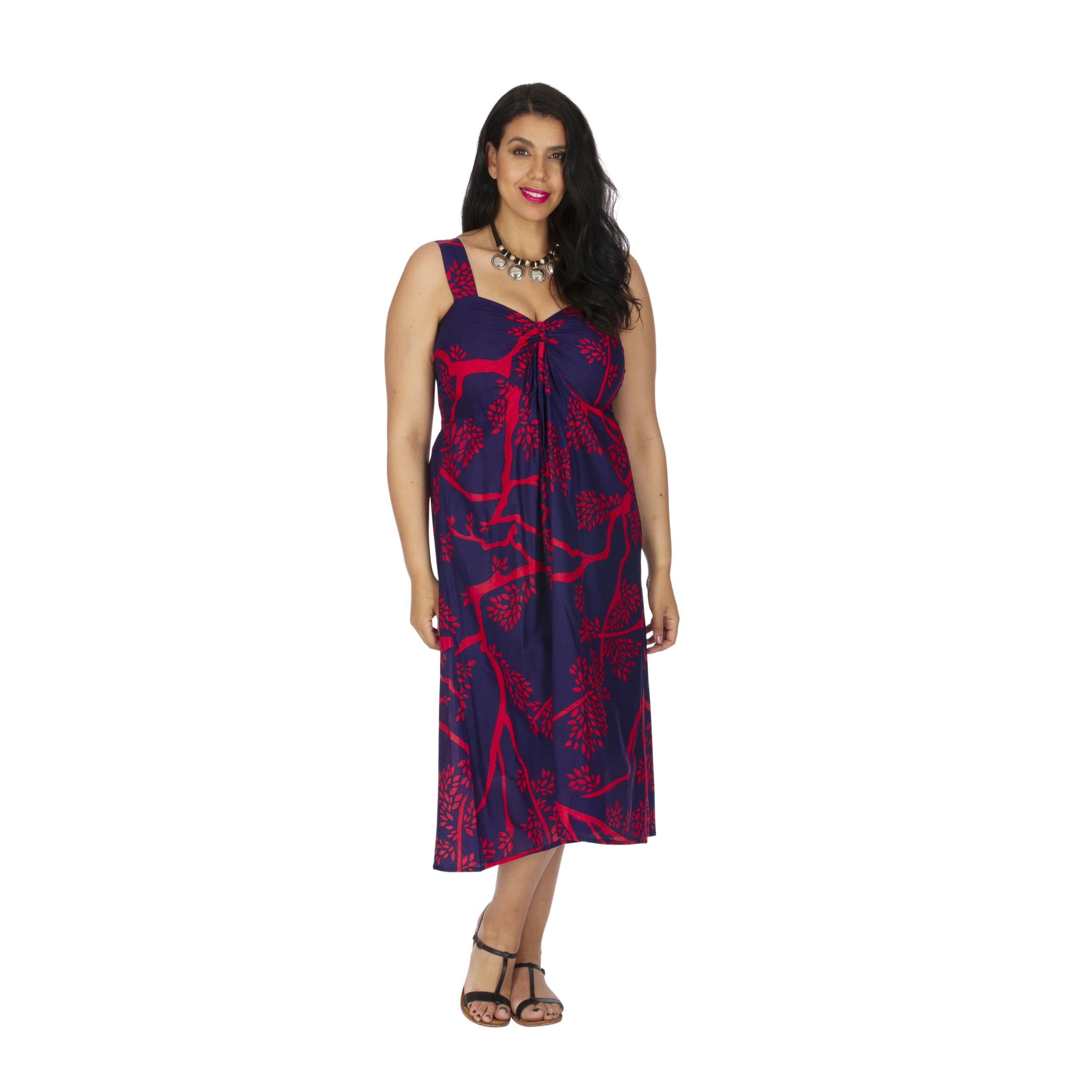 Robe été Neelam - 100% coton - violet, rose - Akoustik Online
