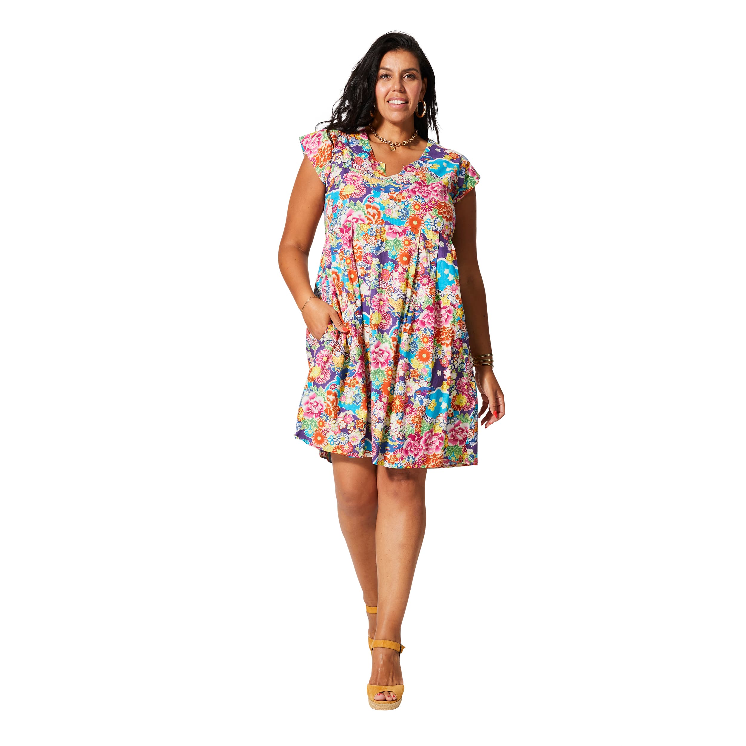 Robe été courte manches courtes Everitt - 100% coton - Akoustik Online