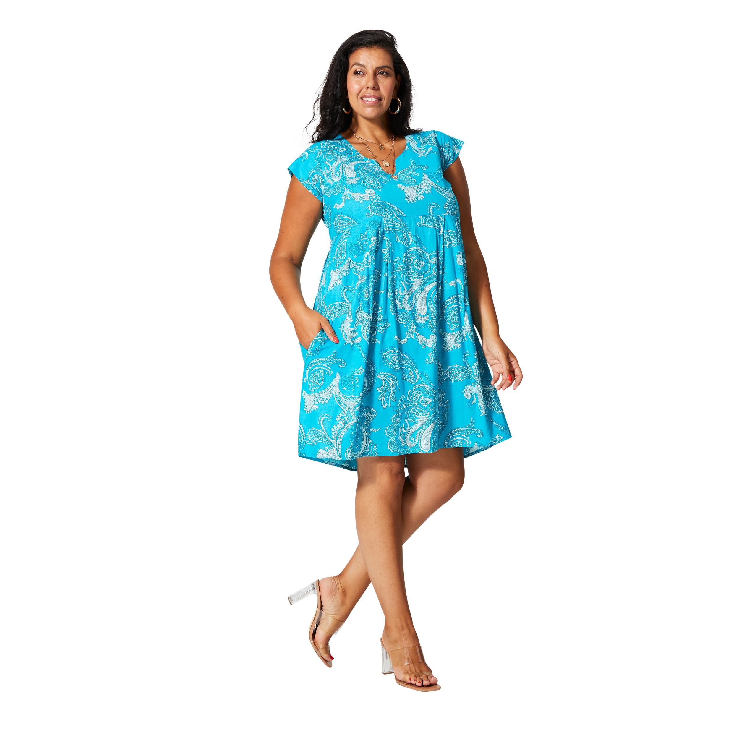 Robe été courte manches courtes Rhona - 100% coton - Akoustik Online