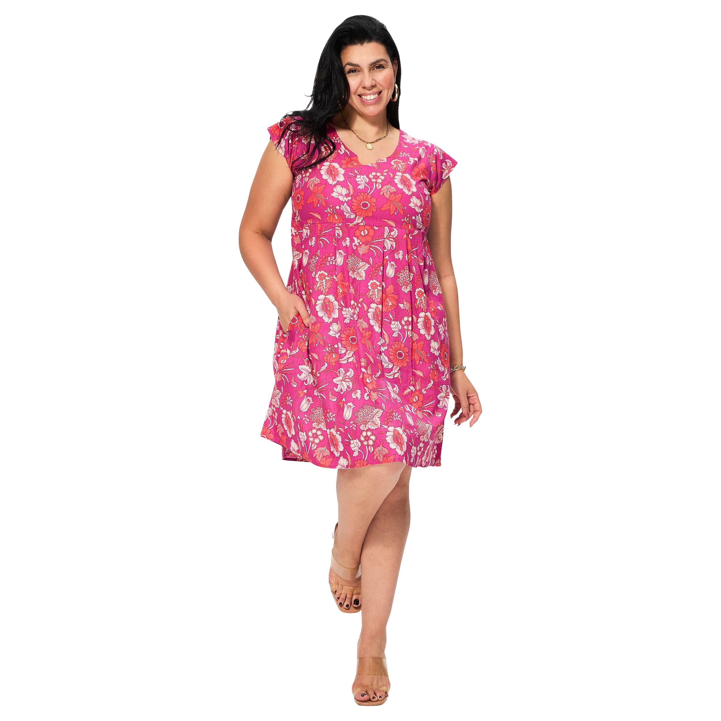 Robe été courte manches courtes Beckah - 100% coton - Akoustik Online
