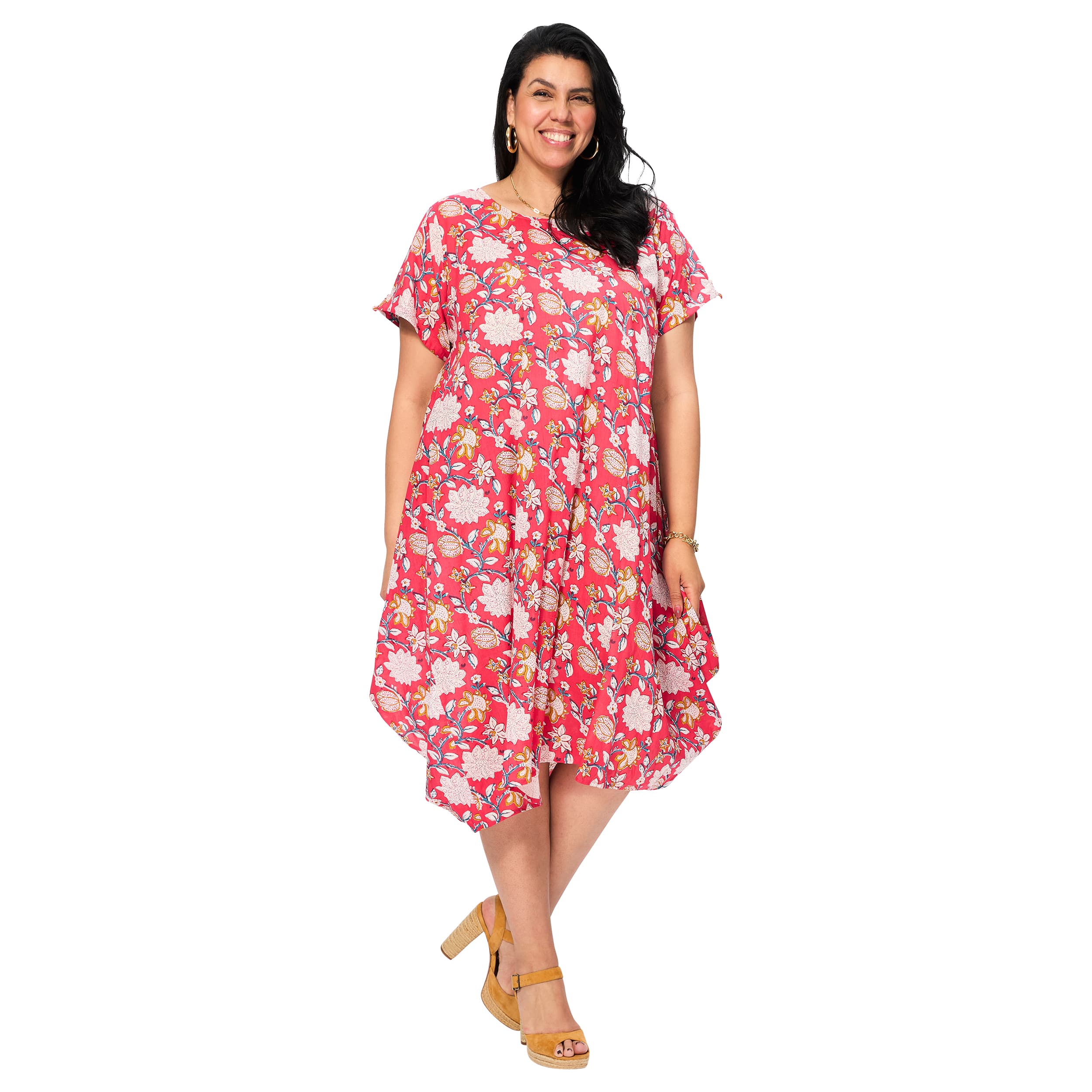 Robe été mi-longue manches courtes Hélène - Akoustik Online