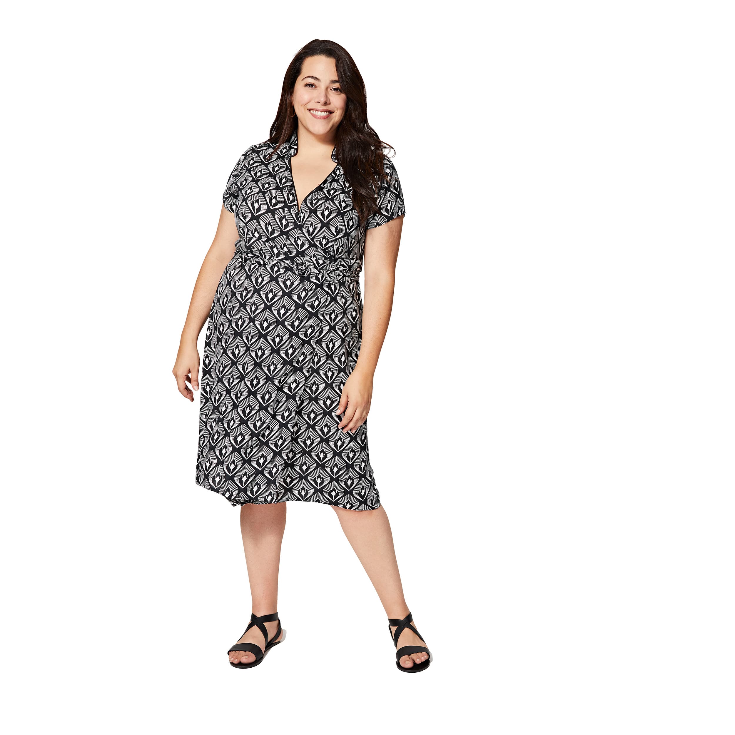 Robe été Baldric - 100% viscose - noir, blanc - Akoustik Online