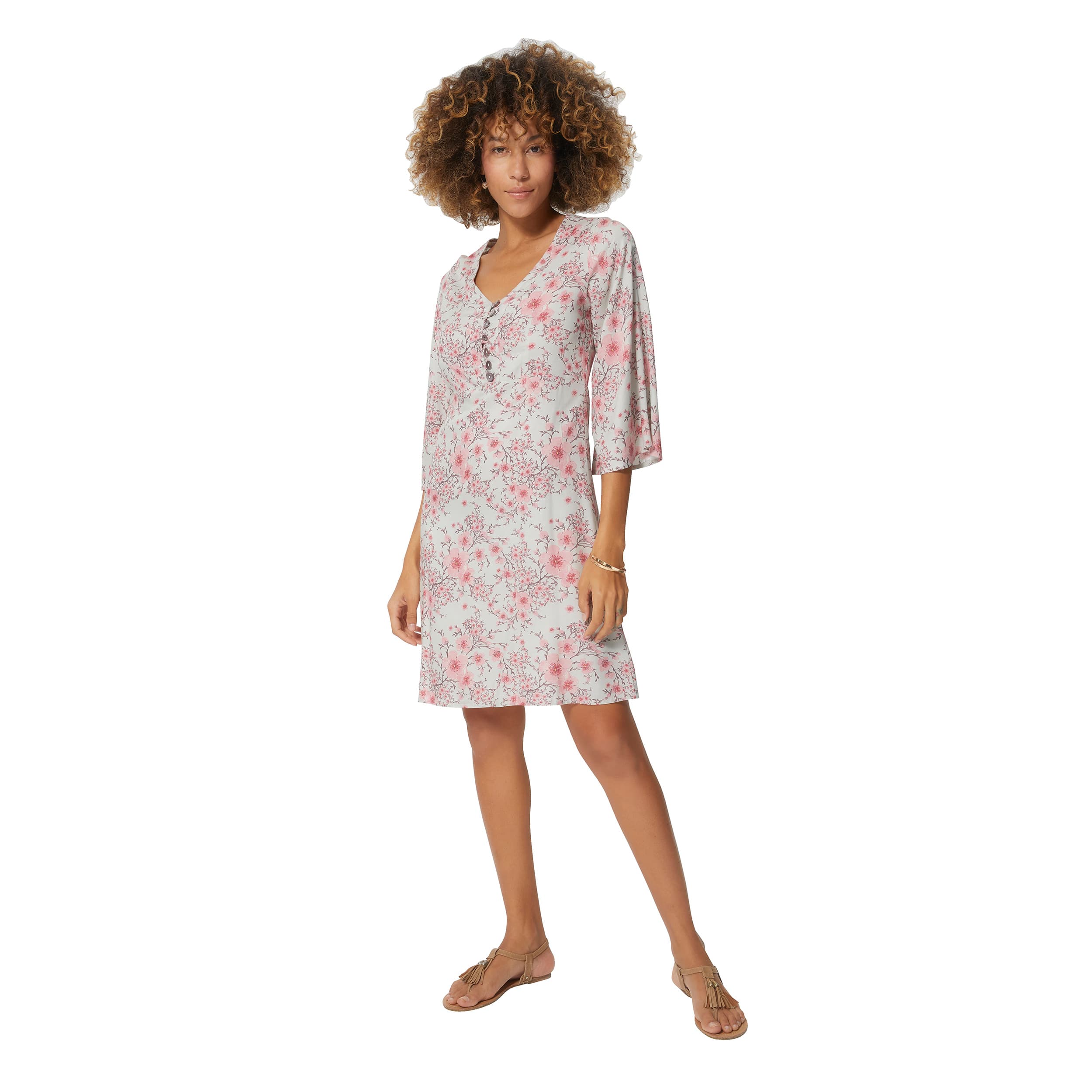 Robe été courte manches 3/4 Yara - 100% viscose - Akoustik Online